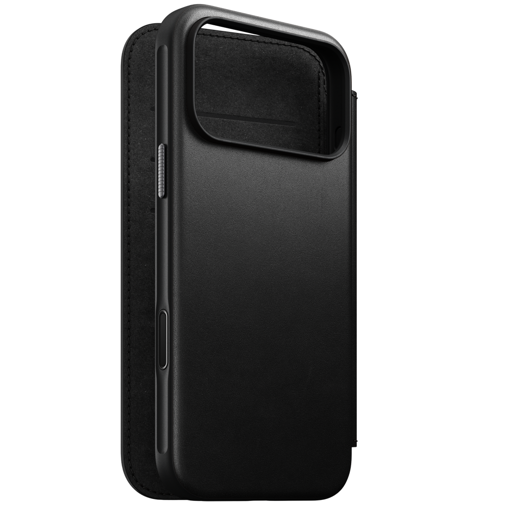 Modern Leather Folio Case for iPhone 18 Pro Max 6.9 in Black Ecco - Nomad