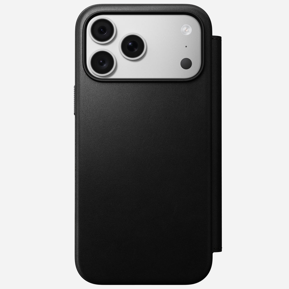 Modern Leather Folio Case for iPhone 18 Pro Max 6.9 in Black Ecco - Nomad
