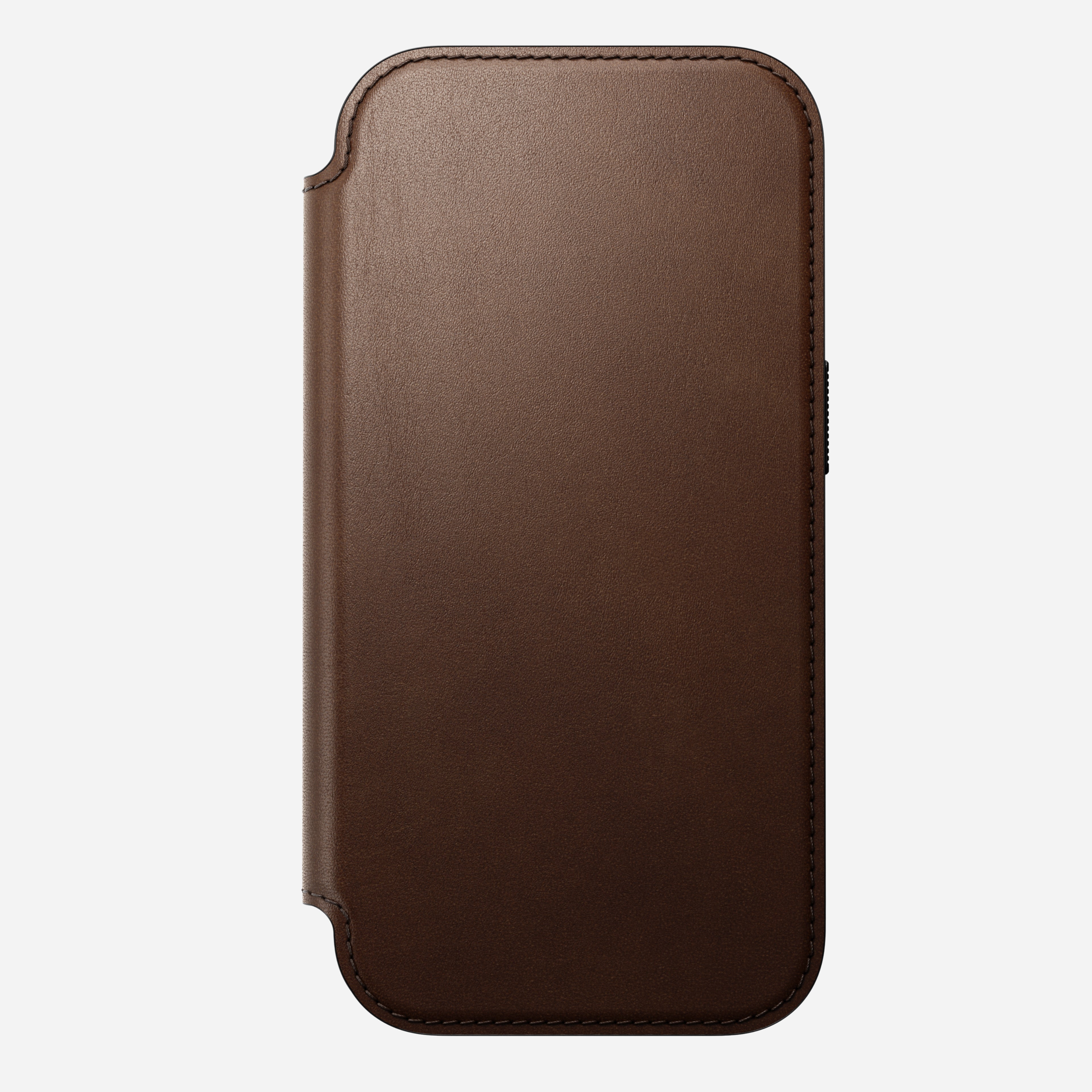 Modern Leather Folio Case for iPhone 18 Pro 6.3 in Brown Ecco - Nomad