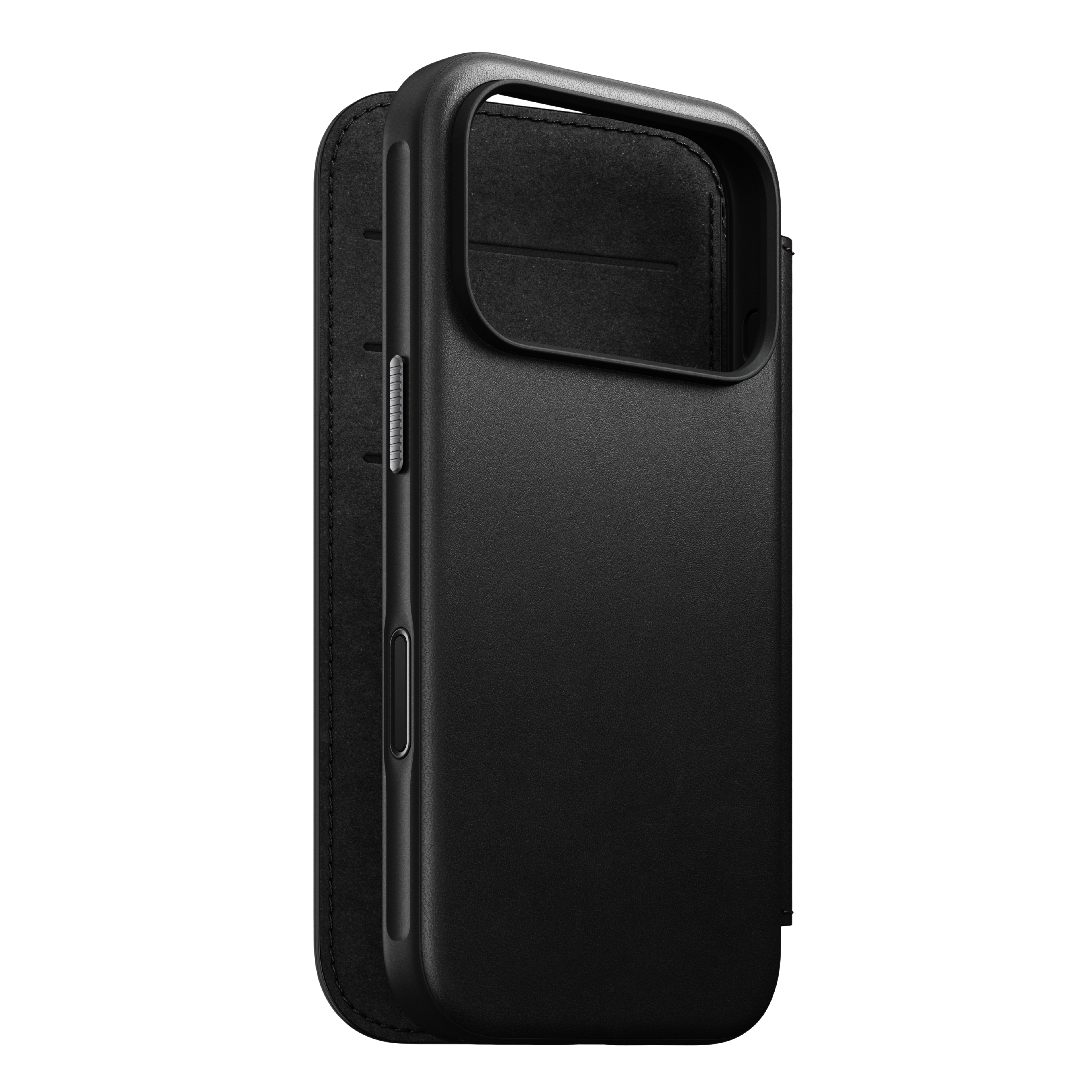 Modern Leather Folio Case for iPhone 18 Pro 6.3 in Black Ecco - Nomad
