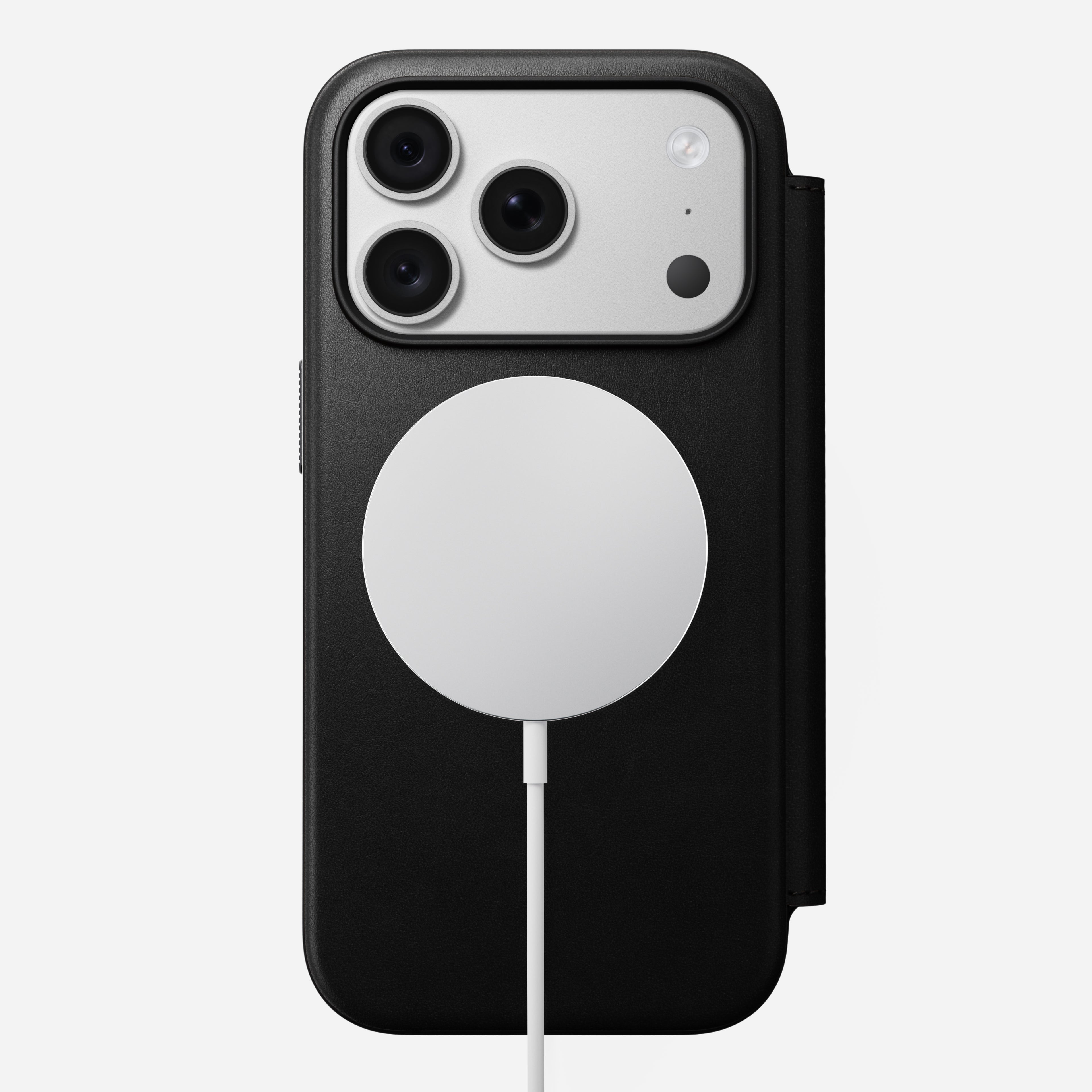 Modern Leather Folio Case for iPhone 18 Pro 6.3 in Black Ecco - Nomad