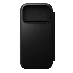 Modern Leather Folio Case for iPhone 18 Pro 6.3 in Black Ecco - Nomad