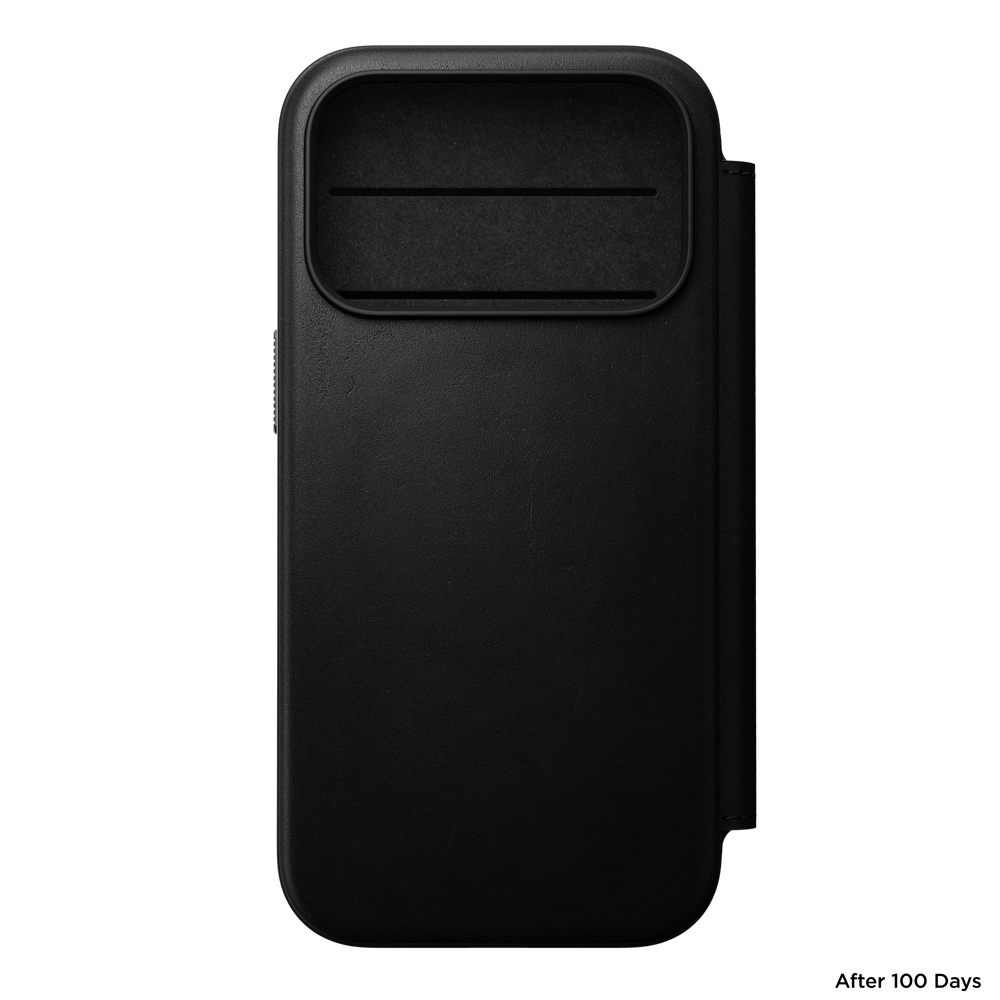 Modern Leather Folio Case for iPhone 18 Pro 6.3 in Black Ecco - Nomad