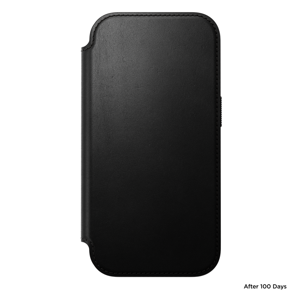 Modern Leather Folio Case for iPhone 18 Pro 6.3 in Black Ecco - Nomad