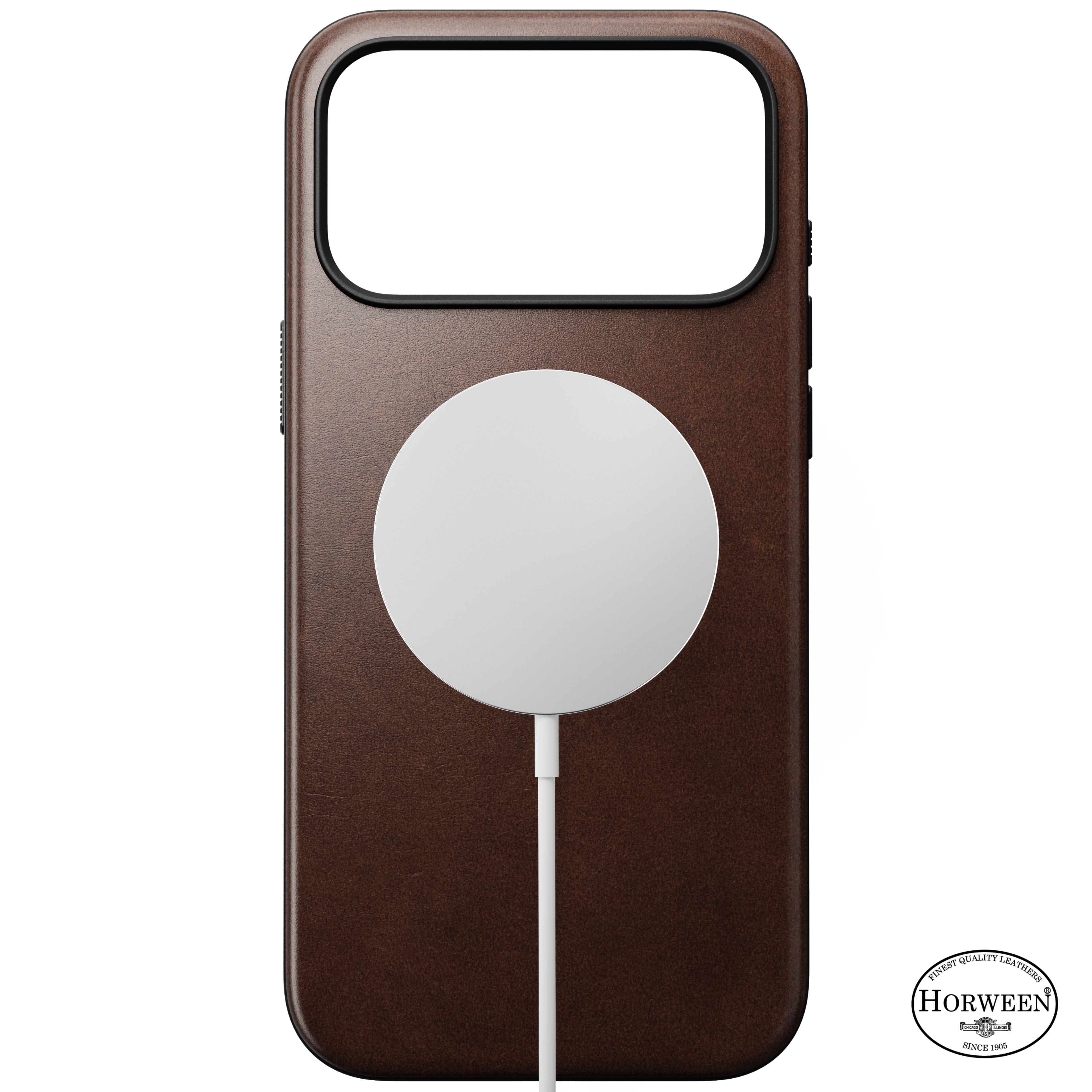 Modern Horween Leather Case for iPhone 18 Pro Max 6.9 in Rustic Brown Horween - Nomad