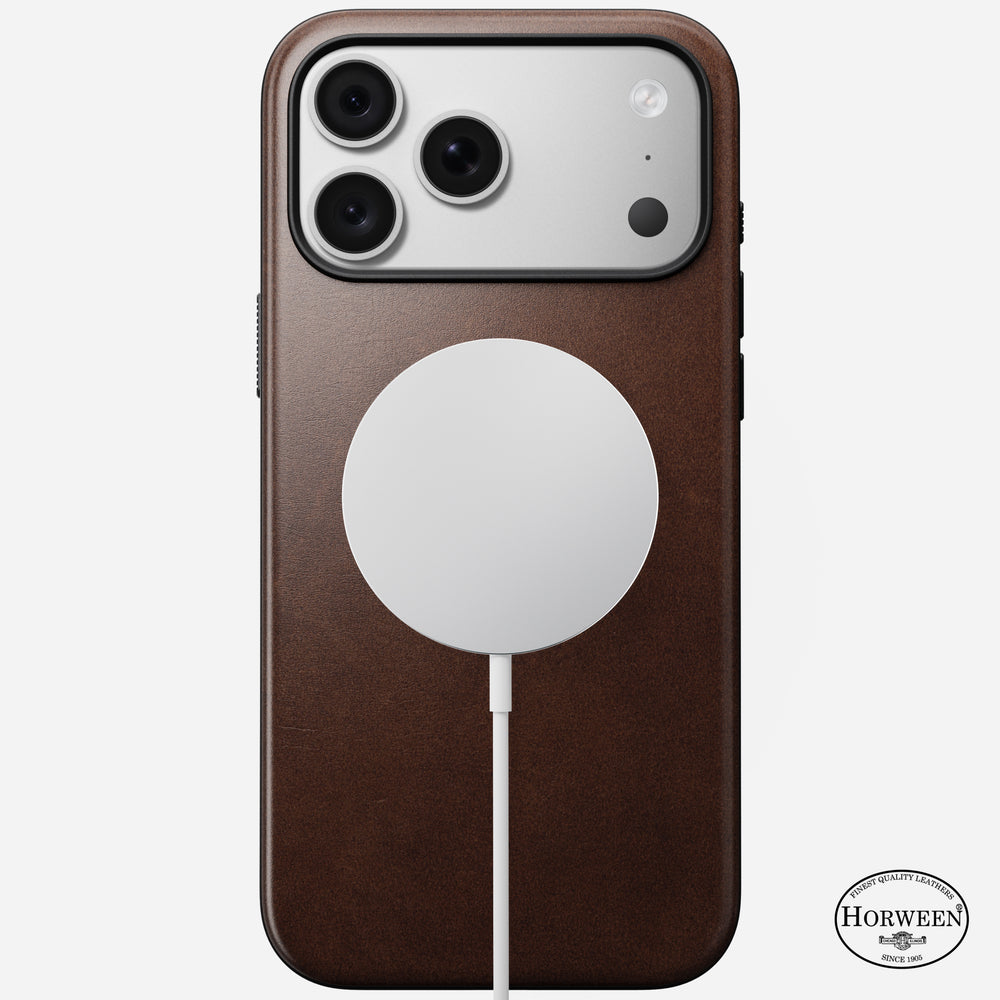 Modern Horween Leather Case for iPhone 18 Pro Max 6.9 in Rustic Brown Horween - Nomad