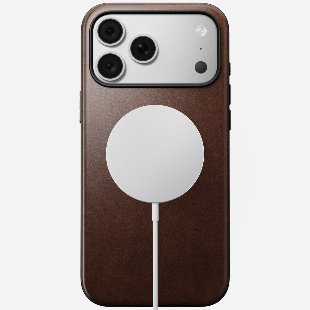 Modern Horween Leather Case for iPhone 18 Pro Max 6.9 in Rustic Brown Horween - Nomad