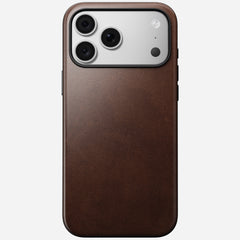 Modern Horween Leather Case for iPhone 18 Pro Max 6.9 in Rustic Brown Horween - Nomad