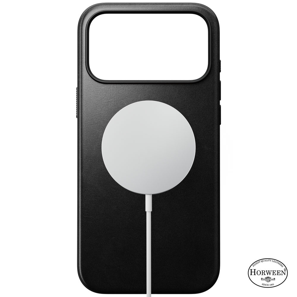 Modern Horween Leather Case for iPhone 18 Pro Max 6.9 in Black Horween - Nomad