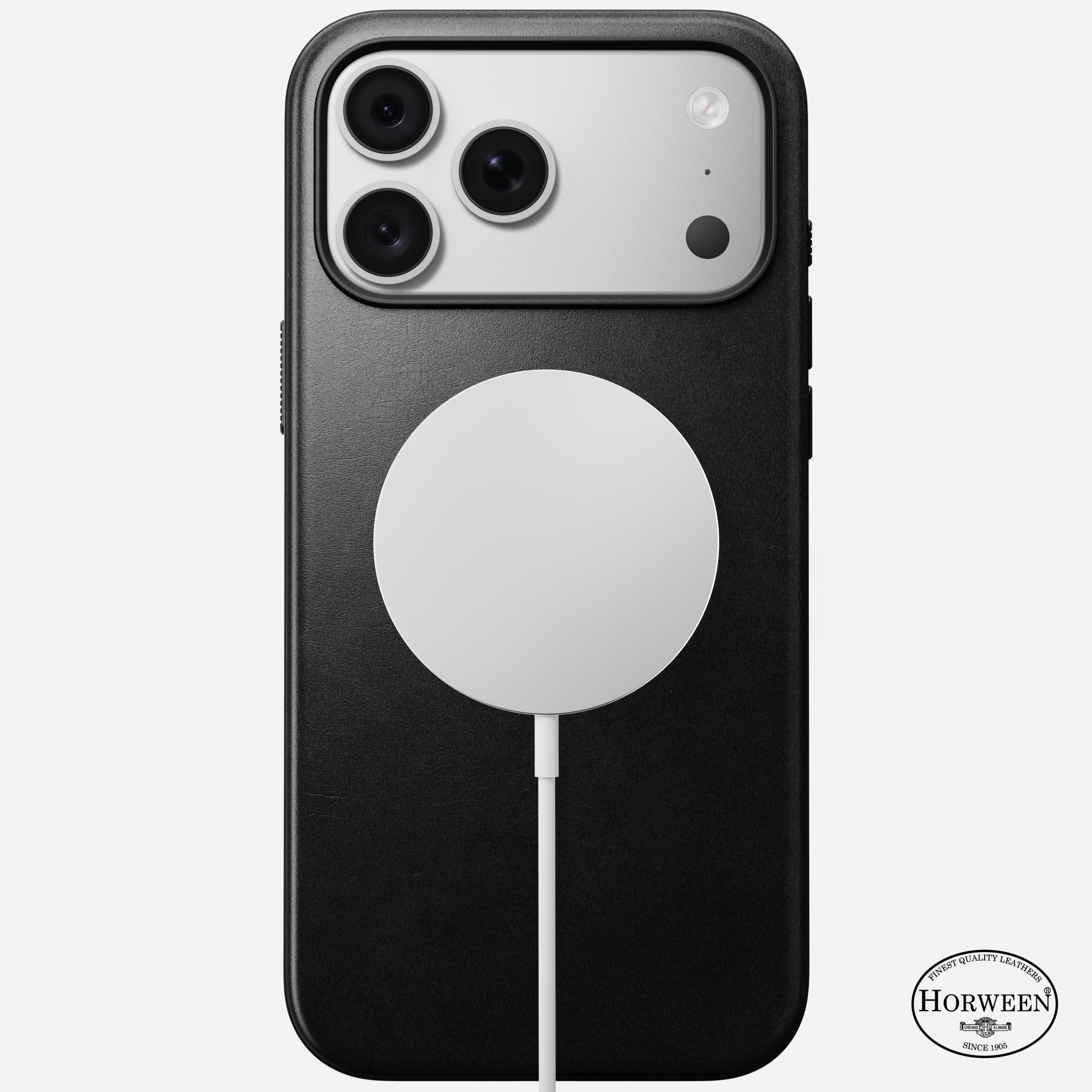 Modern Horween Leather Case for iPhone 18 Pro Max 6.9 in Black Horween - Nomad