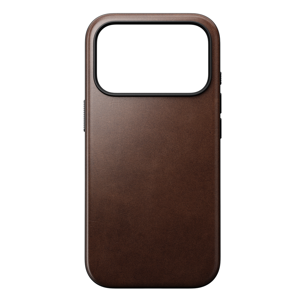 Modern Horween Leather Case for iPhone 18 Pro 6.3 in Rustic Brown Horween - Nomad