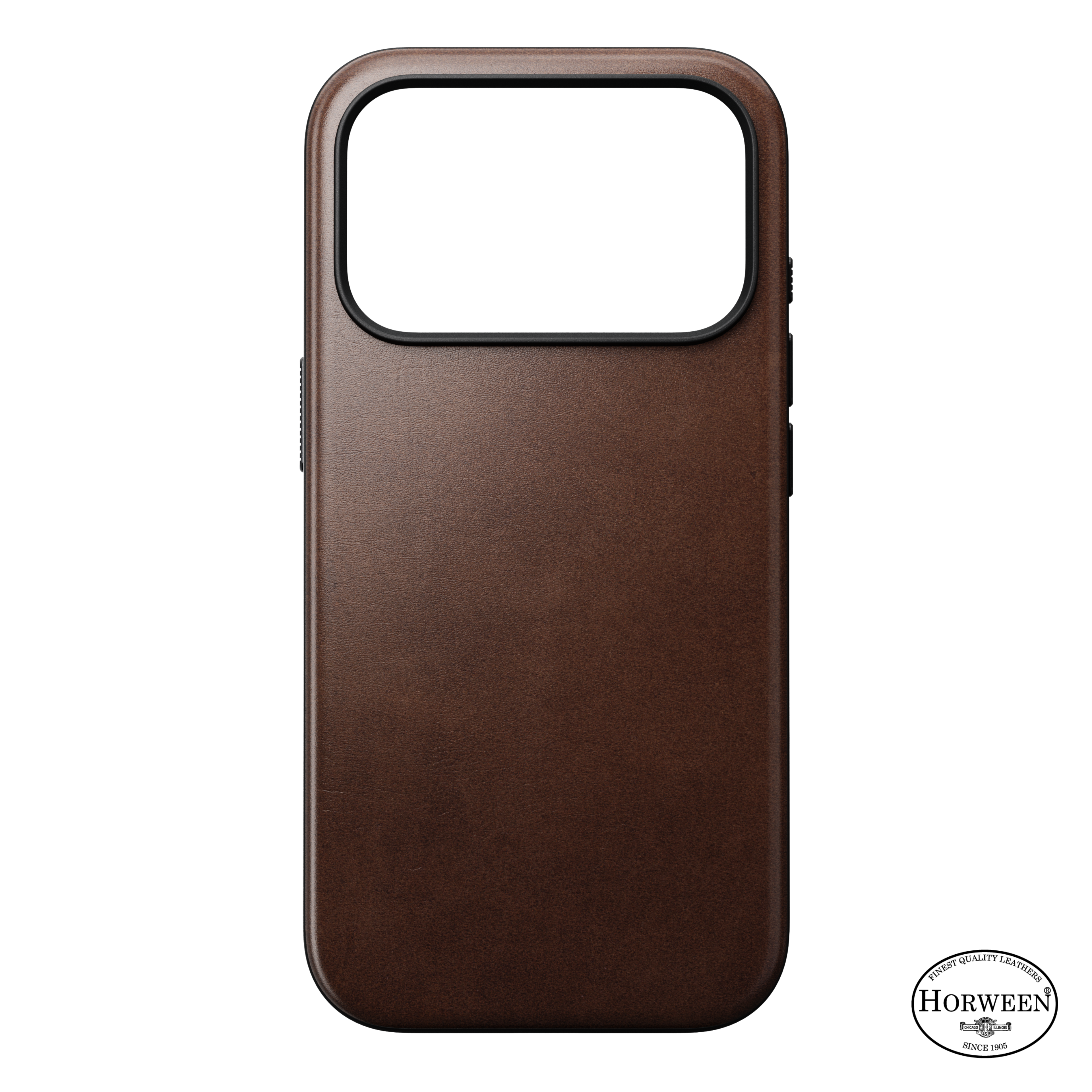Modern Horween Leather Case for iPhone 18 Pro 6.3 in Rustic Brown Horween - Nomad