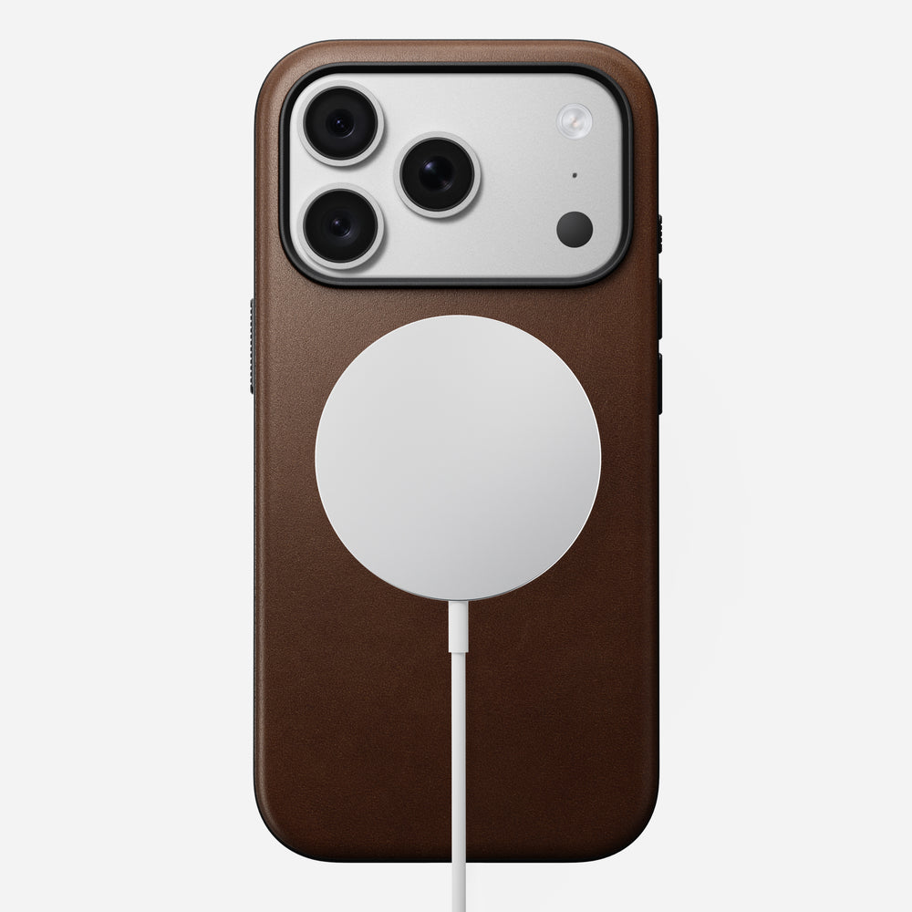 Modern Leather Case for iPhone 18 Pro 6.3 in Brown Ecco - Nomad
