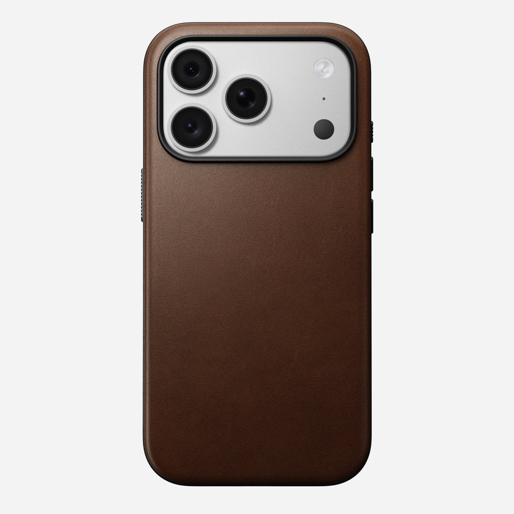 Modern Leather Case for iPhone 18 Pro 6.3 in Brown Ecco - Nomad