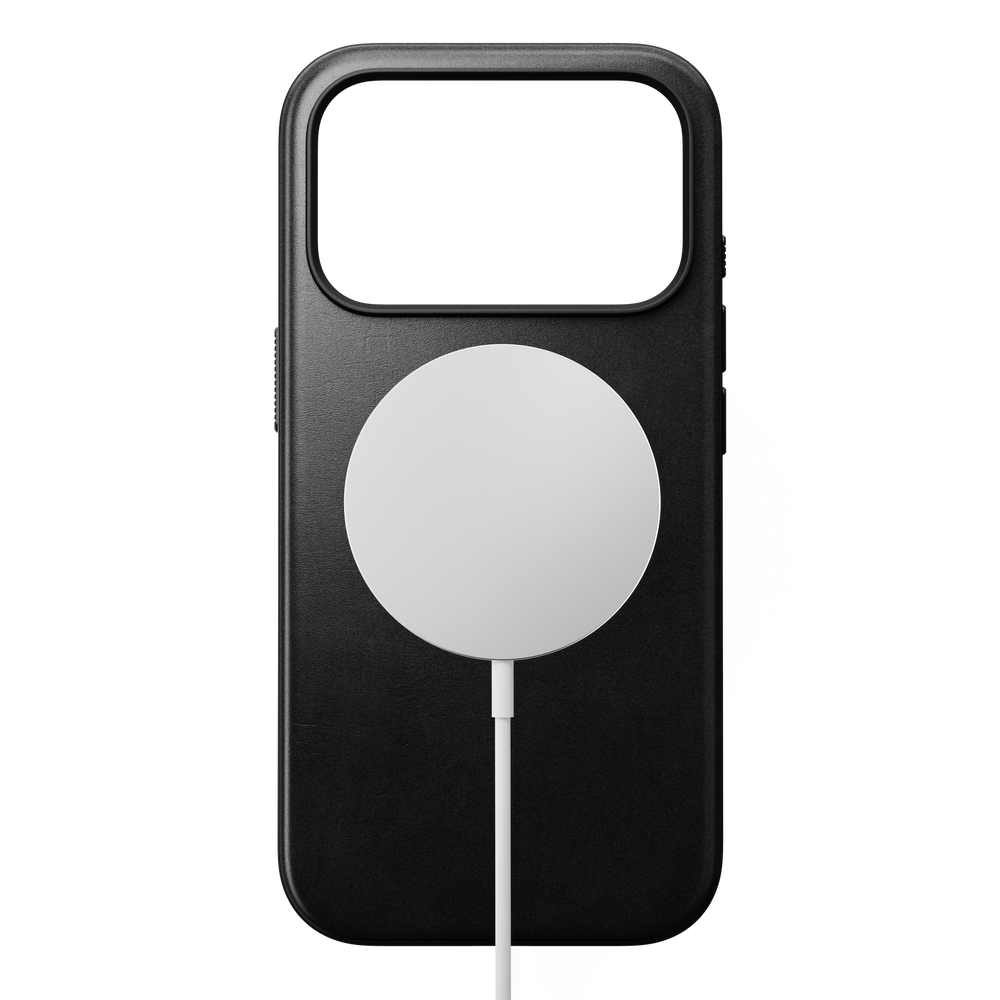 Modern Horween Leather Case for iPhone 18 Pro 6.3 in Black Horween - Nomad