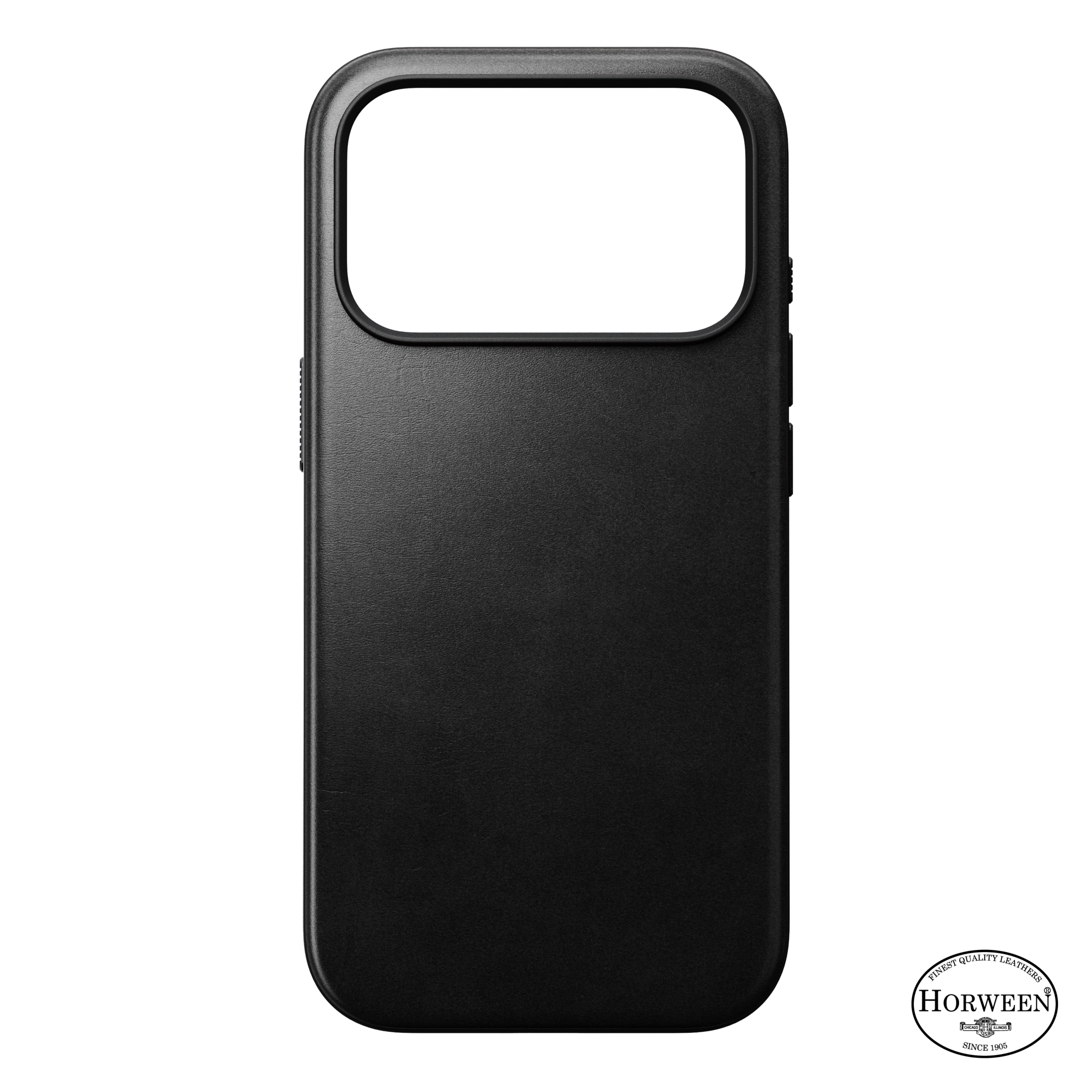 Modern Horween Leather Case for iPhone 18 Pro 6.3 in Black Horween - Nomad