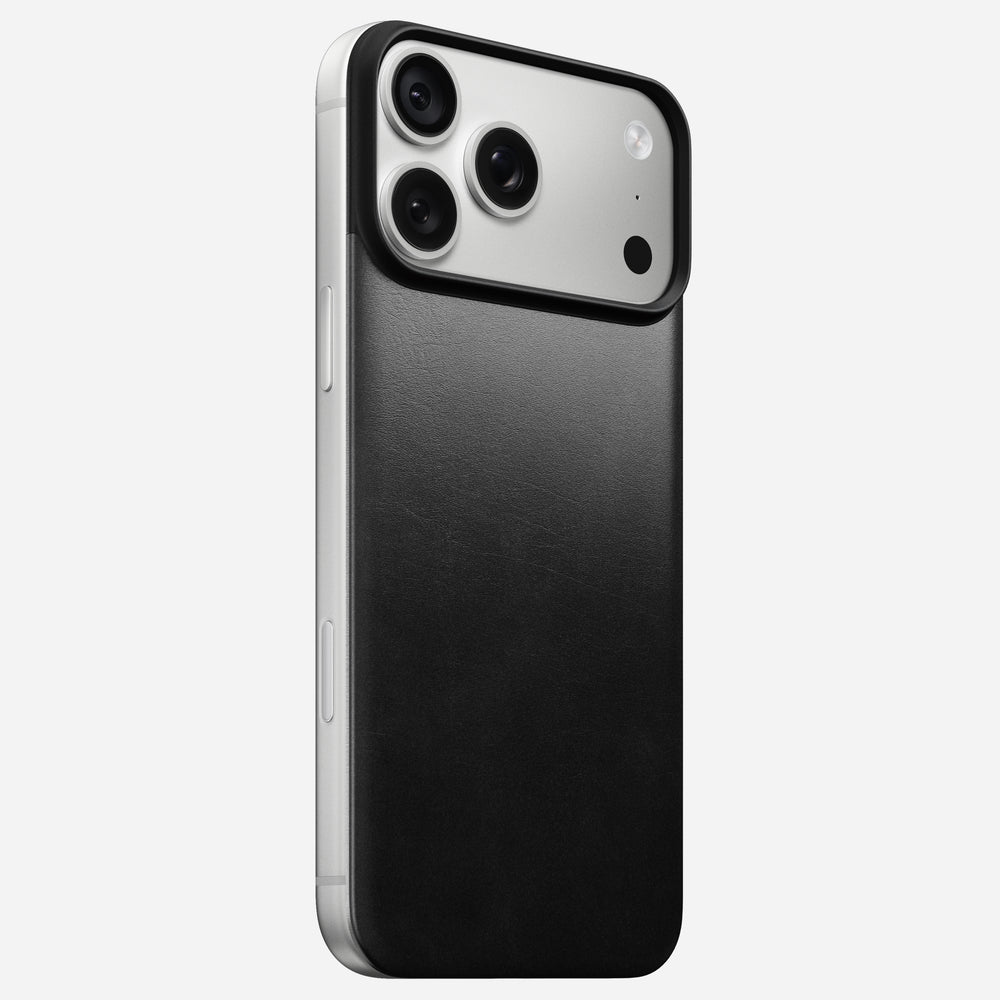 Magnetic Leather Back Case for iPhone 18 Pro Max 6.9 in Black Horween - Nomad