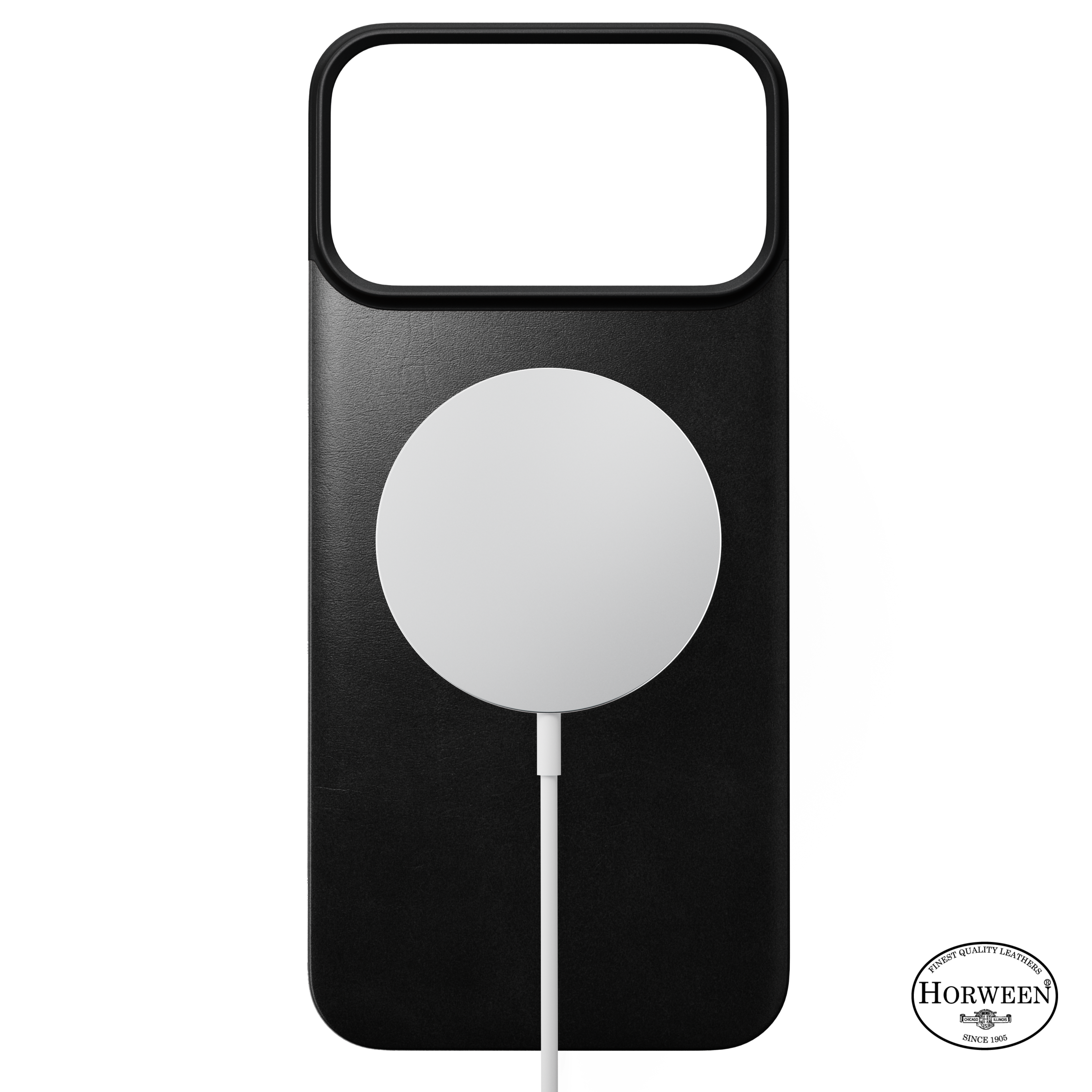 Magnetic Leather Back Case for iPhone 18 Pro Max 6.9 in Black Horween - Nomad