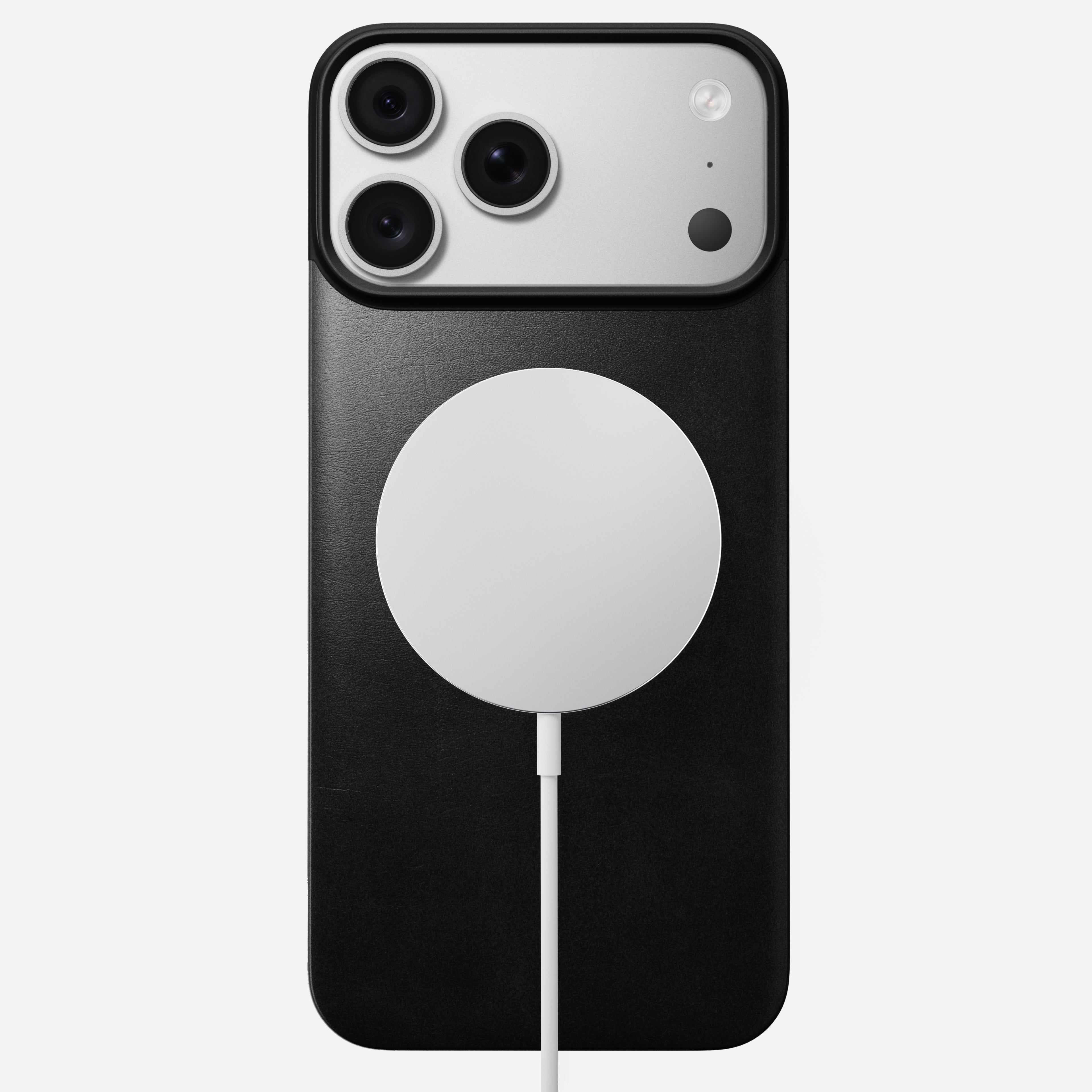 Magnetic Leather Back Case for iPhone 18 Pro Max 6.9 in Black Horween - Nomad