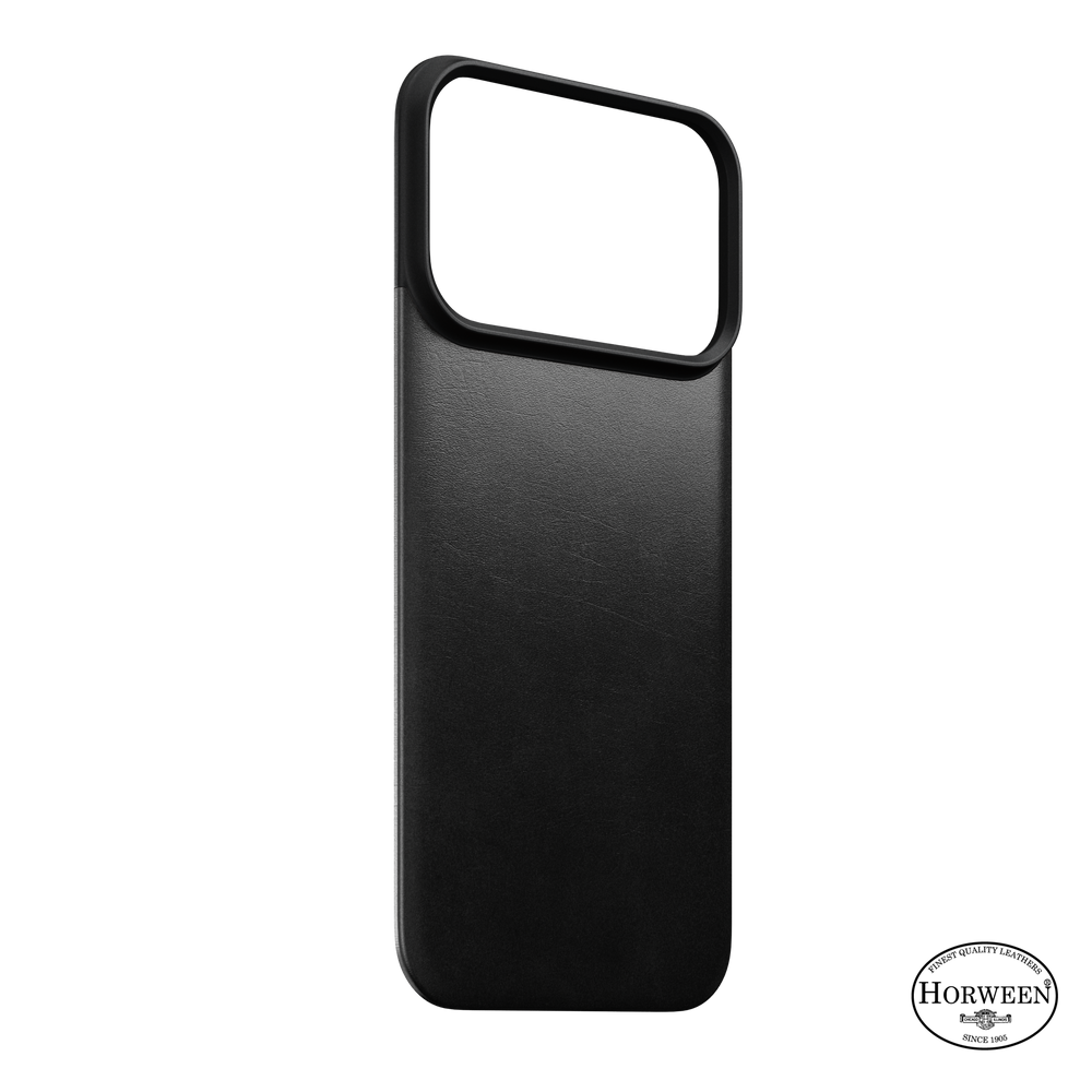 Magnetic Leather Back Case for iPhone 18 Pro 6.3 in Black Horween - Nomad