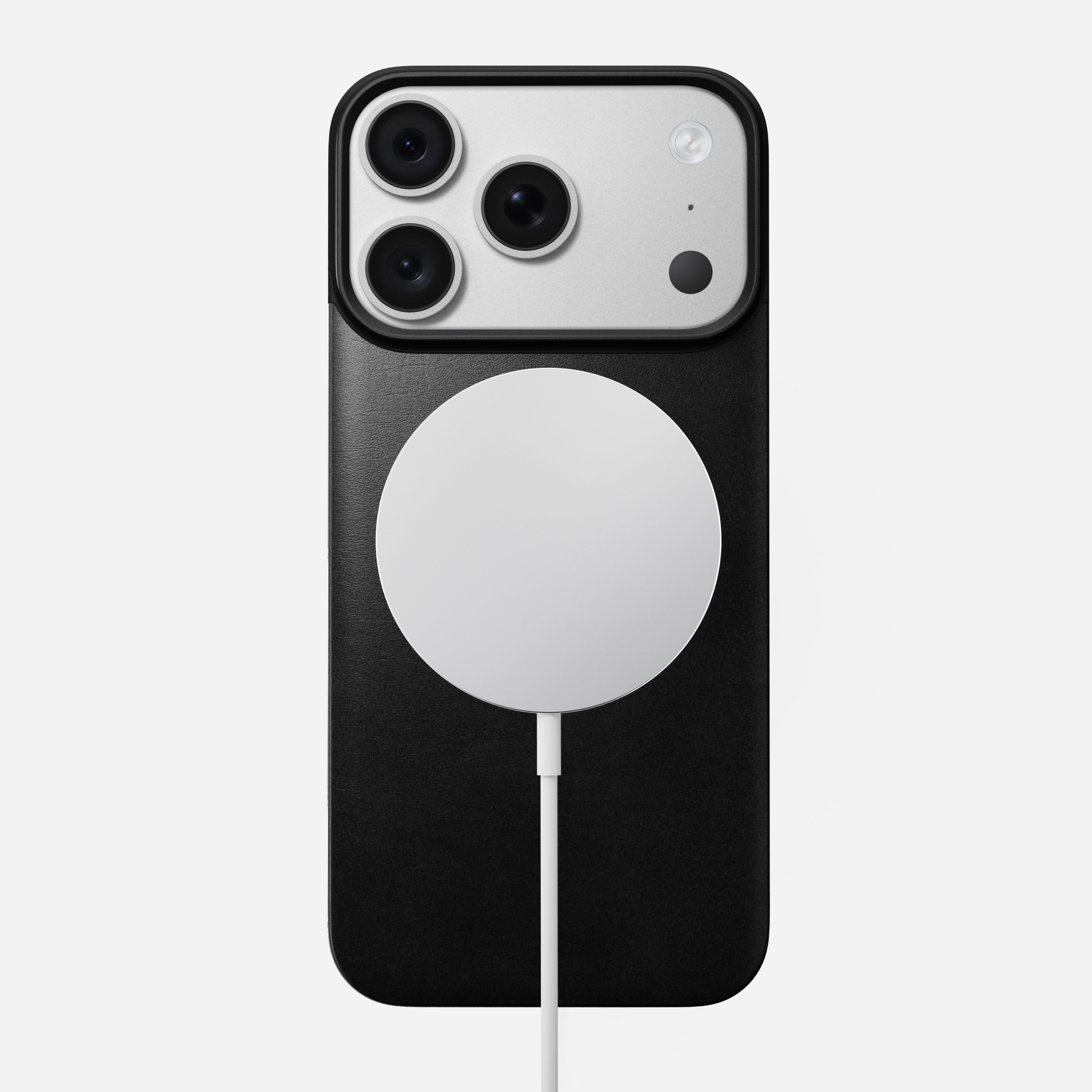 Magnetic Leather Back Case for iPhone 18 Pro 6.3 in Black Horween - Nomad