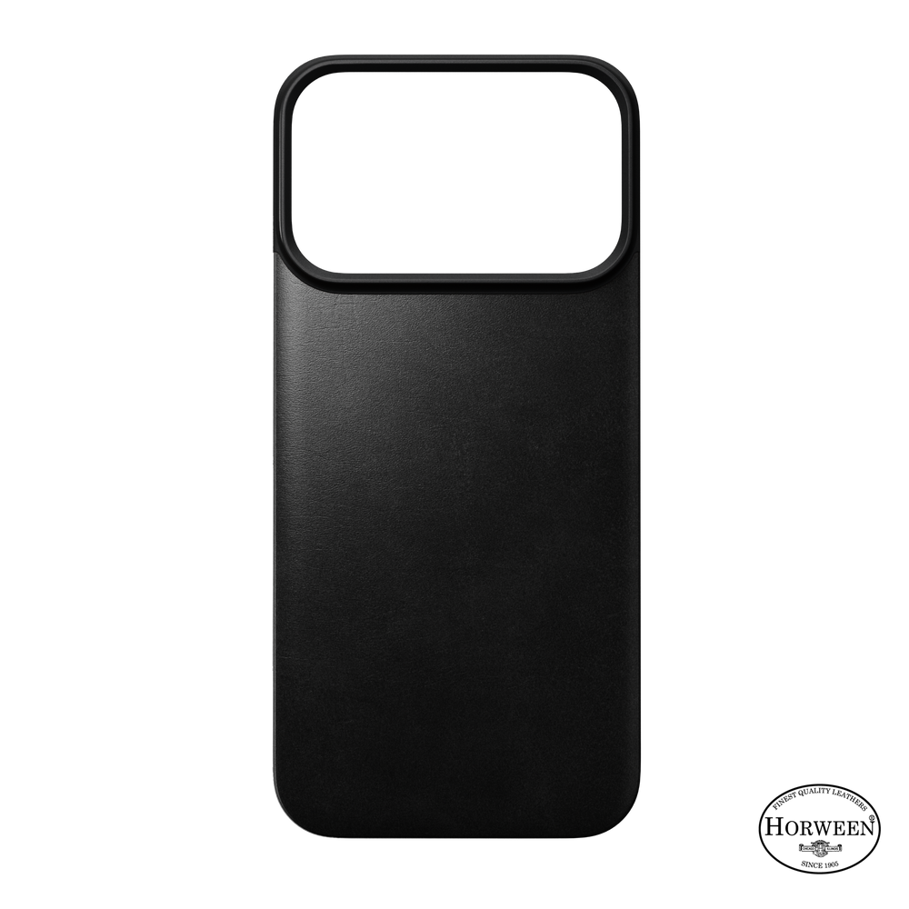 Magnetic Leather Back Case for iPhone 18 Pro 6.3 in Black Horween - Nomad