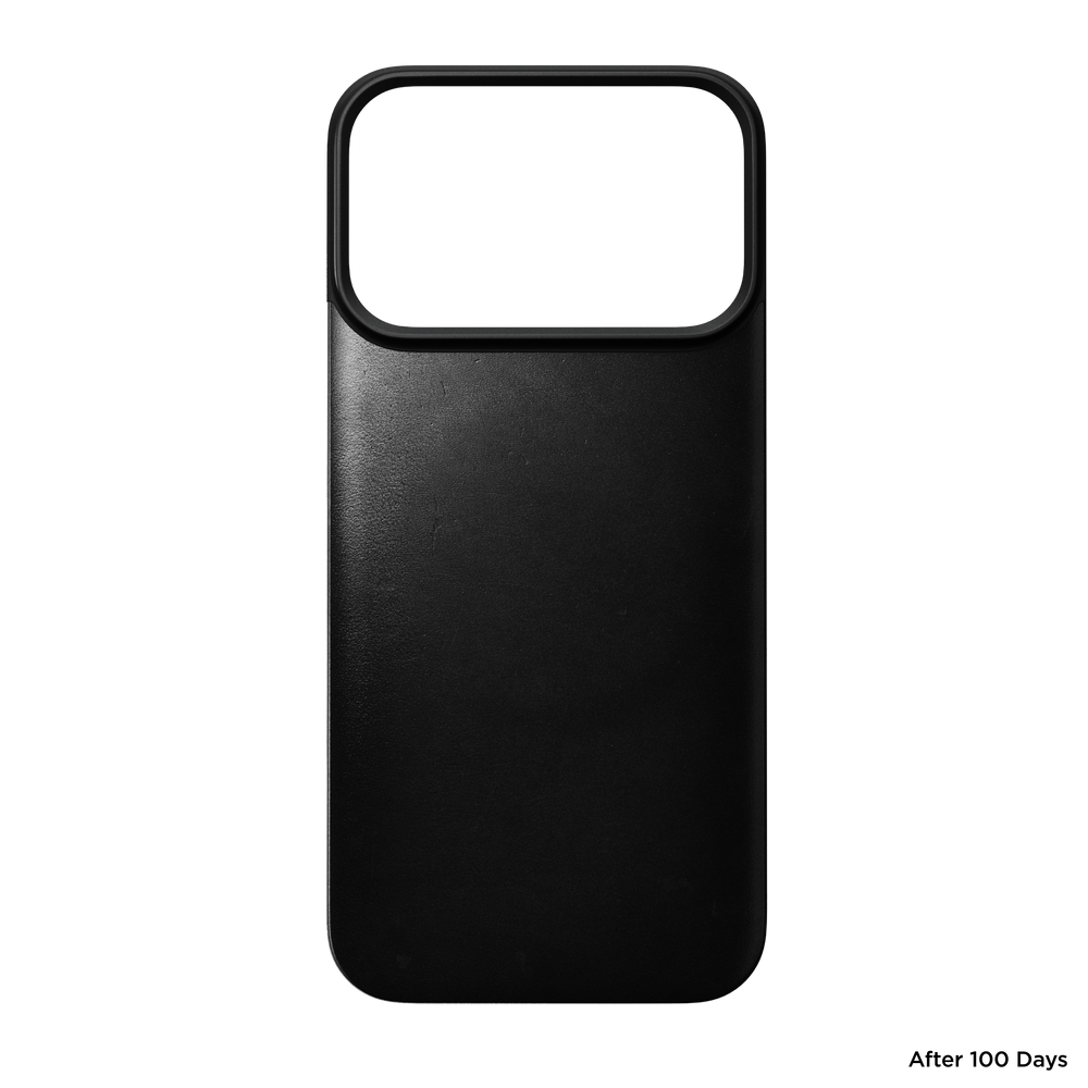 Magnetic Leather Back Case for iPhone 18 Pro 6.3 in Black Horween - Nomad