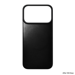 Magnetic Leather Back Case for iPhone 18 Pro 6.3 in Black Horween - Nomad