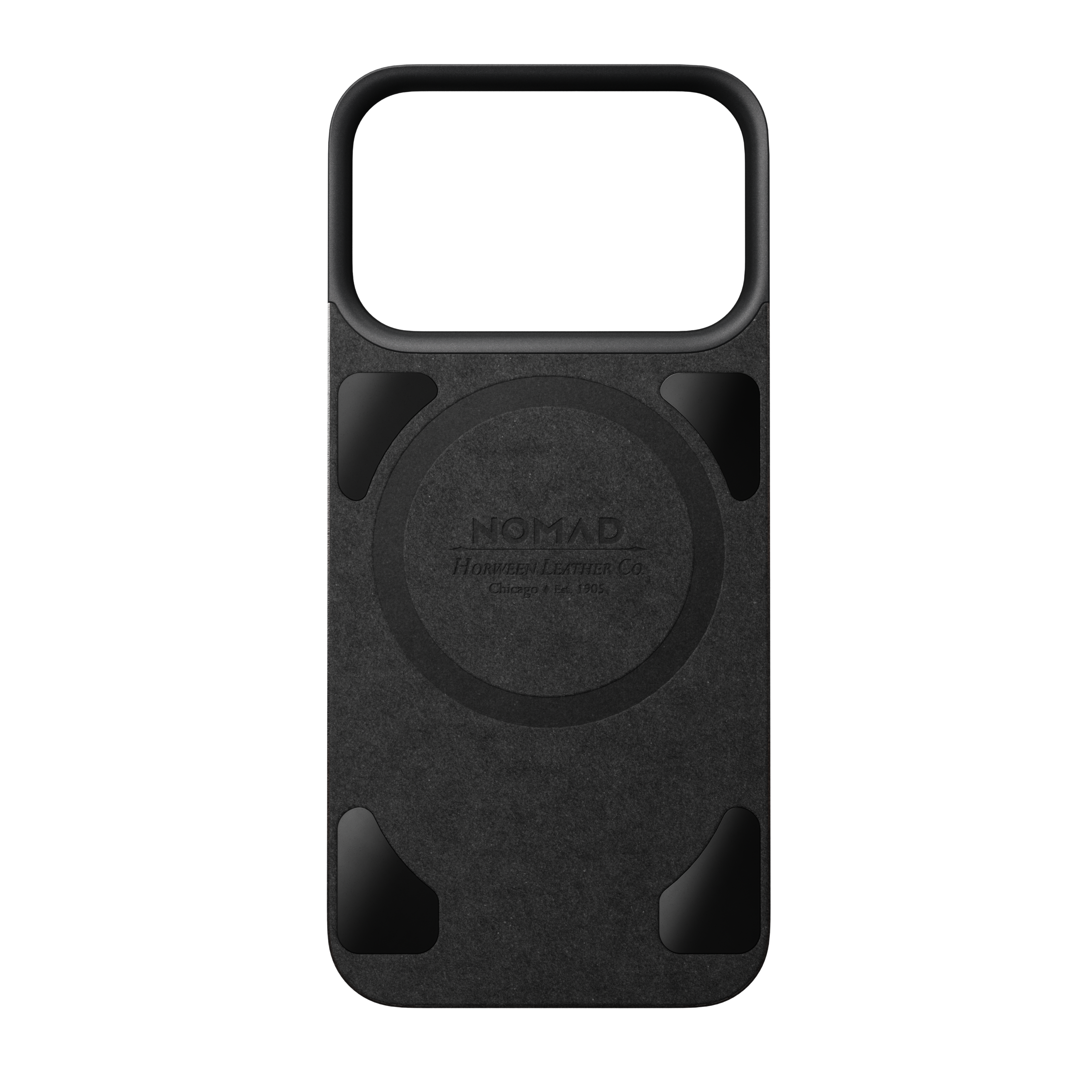 Magnetic Leather Back Case for iPhone 18 Pro 6.3 in Black Horween - Nomad