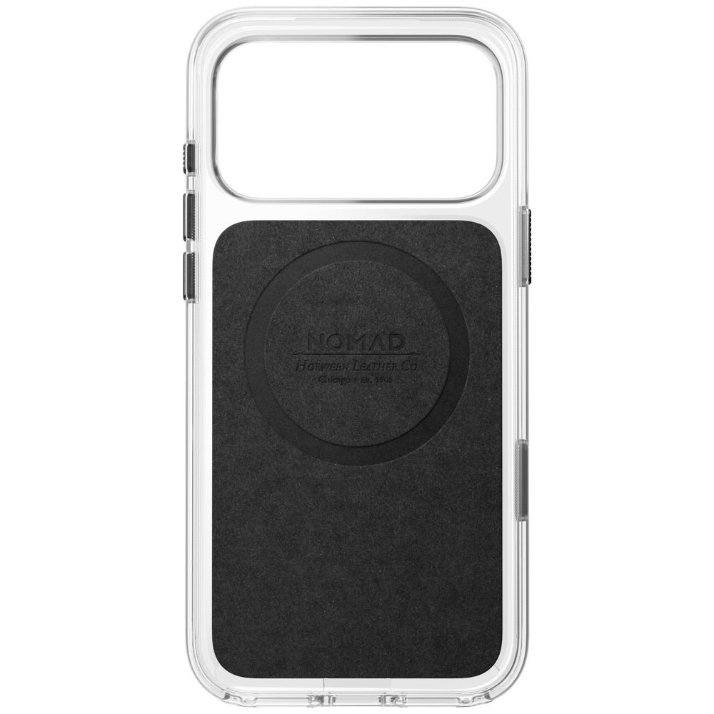 Clear + Leather Case for iPhone 18 Pro Max 6.9 in Rustic Brown Horween - Nomad