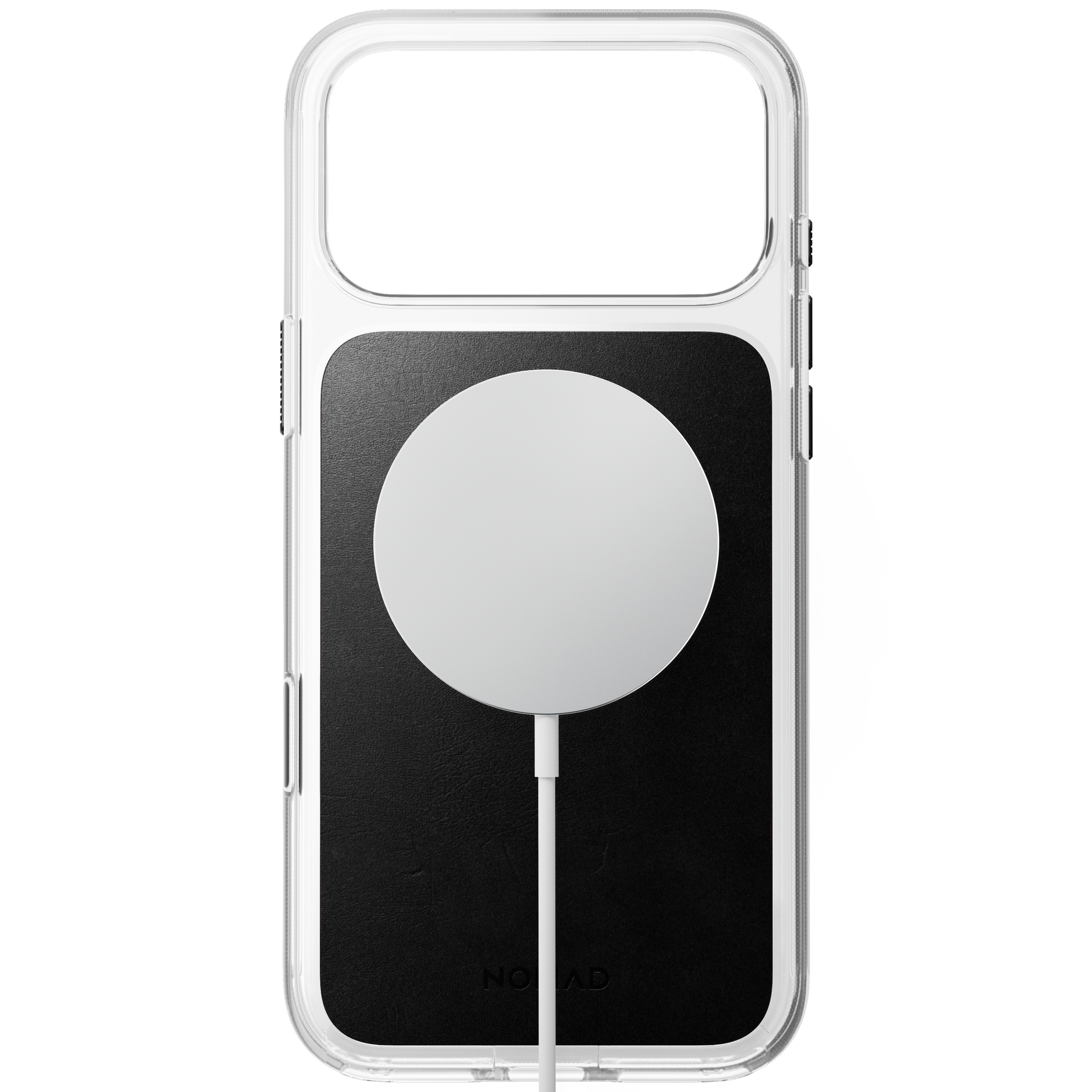 Clear + Leather Case for iPhone 18 Pro Max 6.9 in Black Horween - Nomad