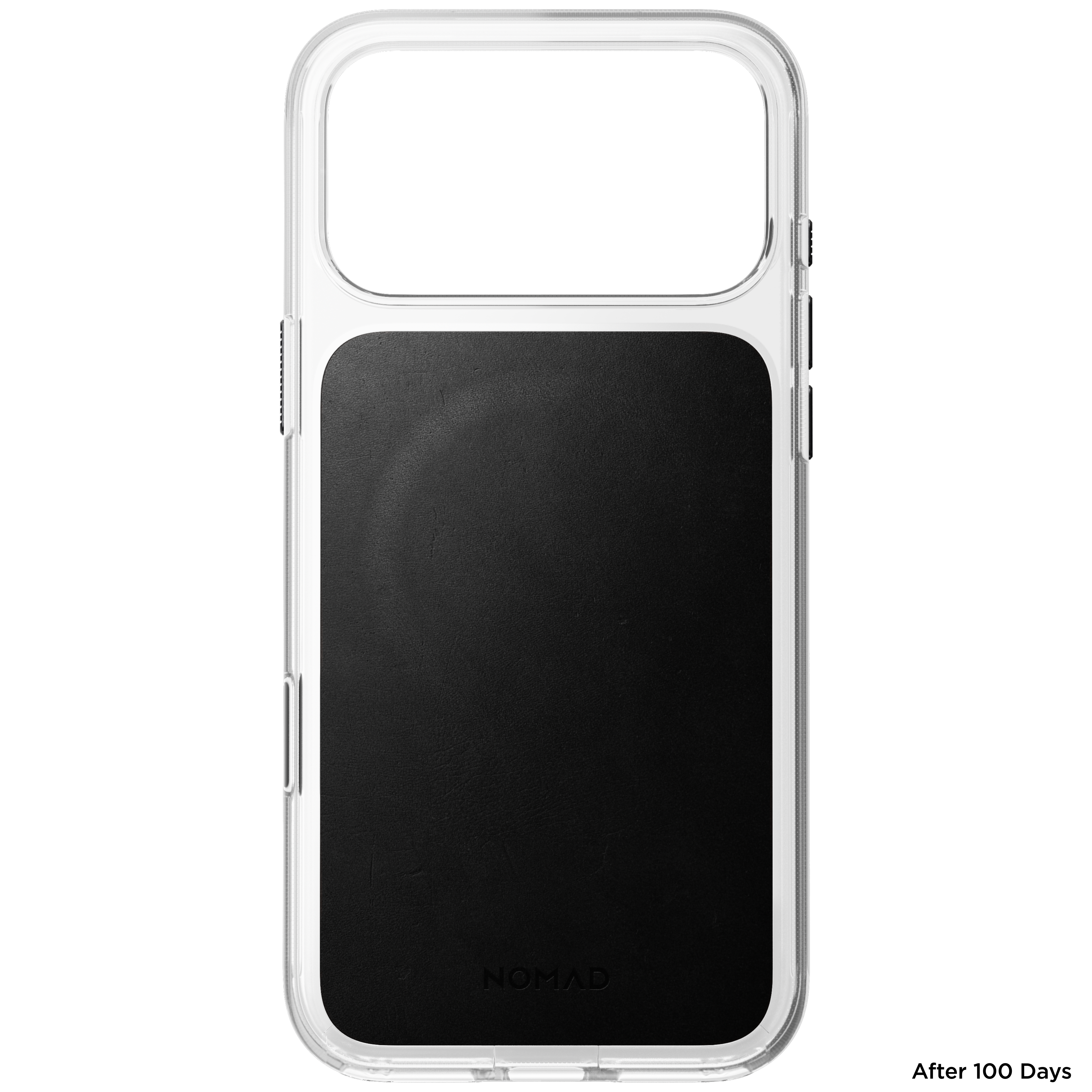Clear + Leather Case for iPhone 18 Pro Max 6.9 in Black Horween - Nomad
