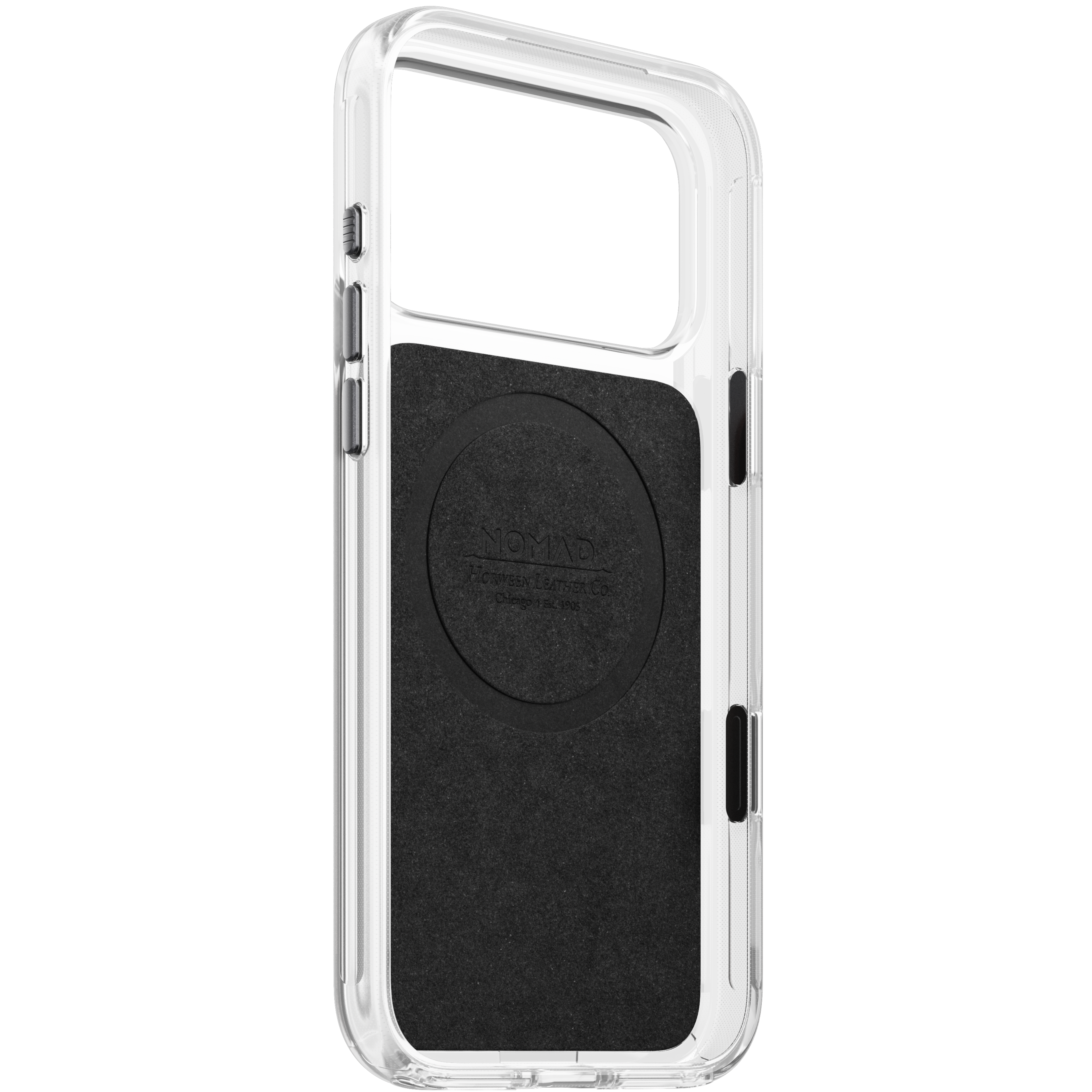 Clear + Leather Case for iPhone 18 Pro Max 6.9 in Black Horween - Nomad