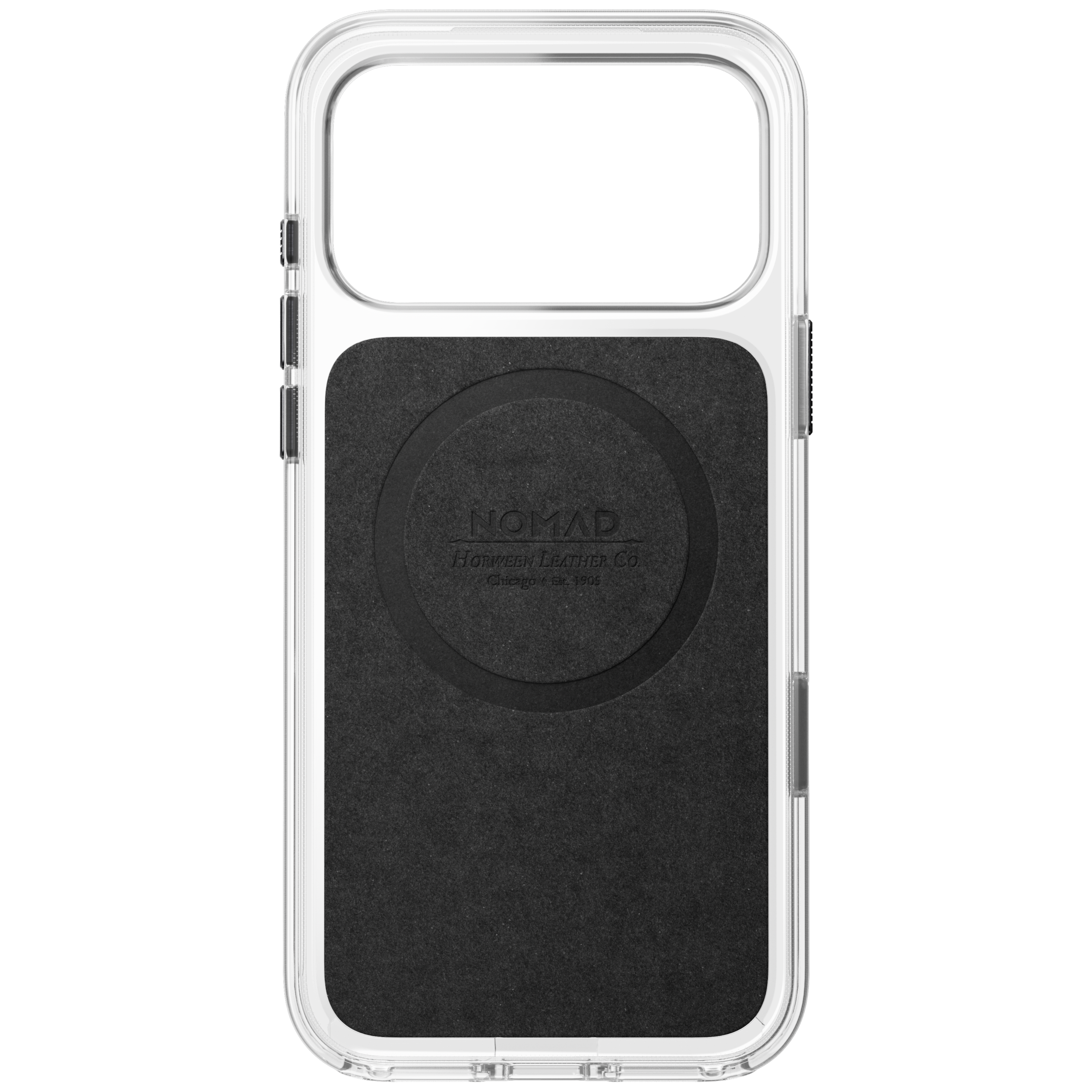 Clear + Leather Case for iPhone 18 Pro Max 6.9 in Black Horween - Nomad