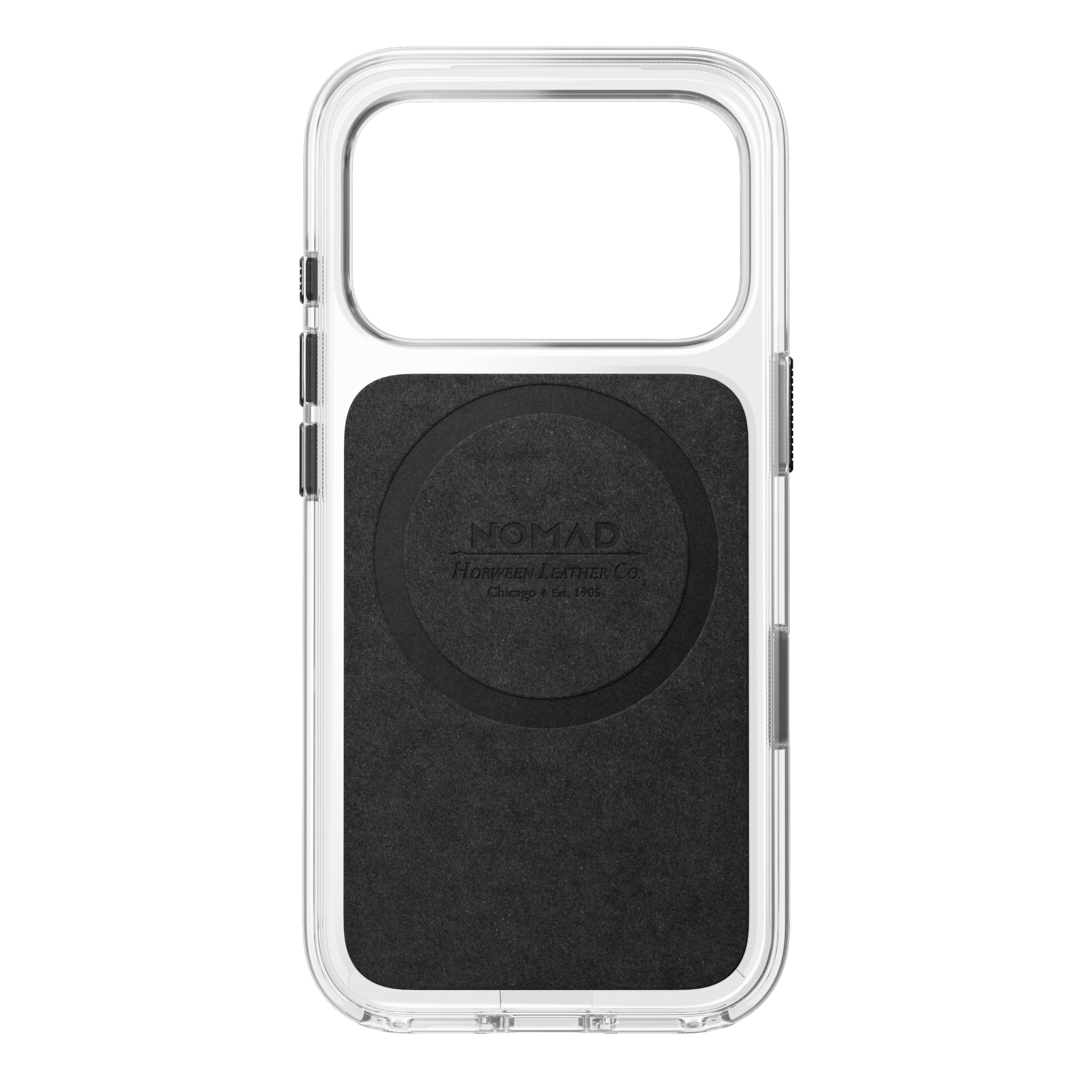 Clear + Leather Case for iPhone 18 Pro 6.3 in Rustic Brown Horween - Nomad