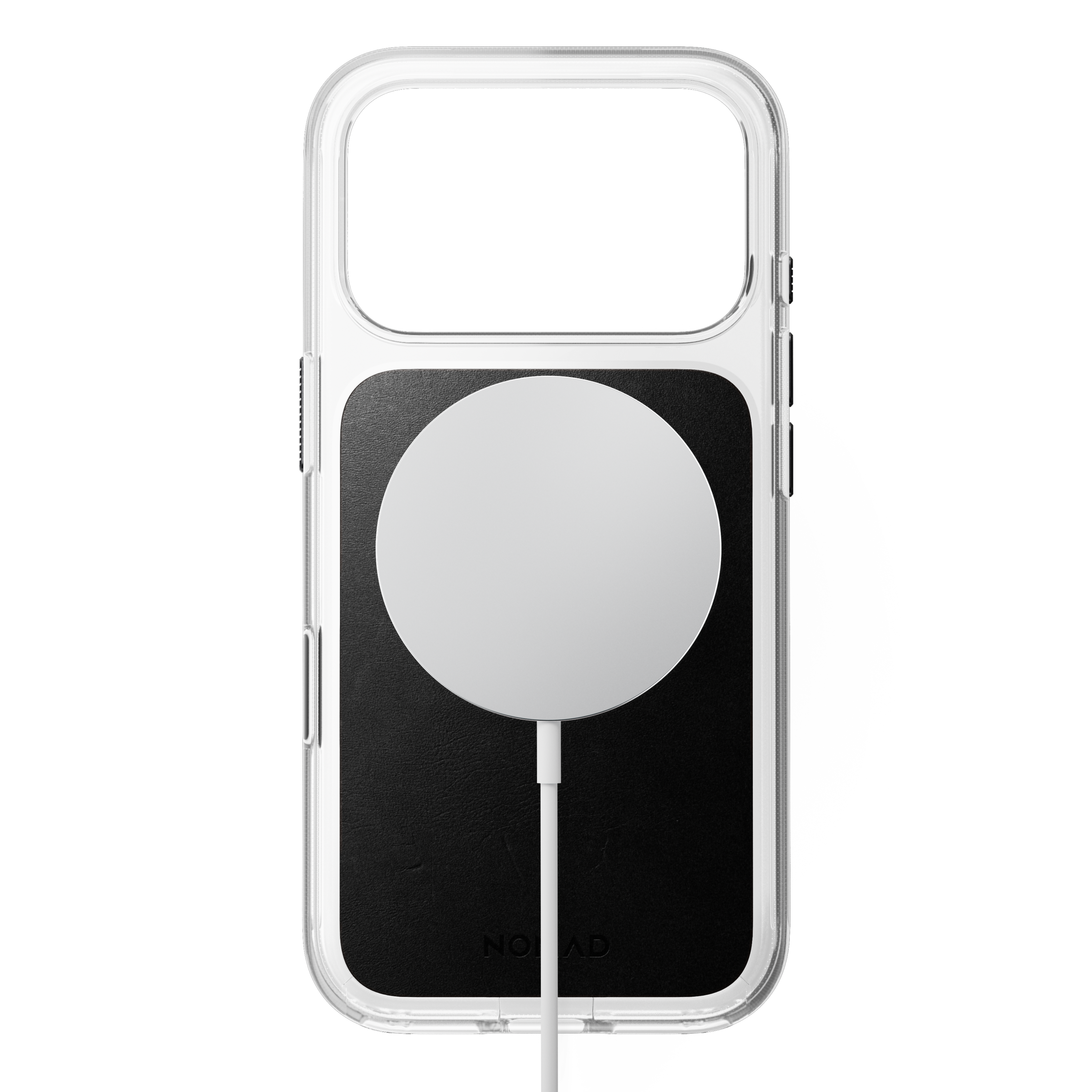 Clear + Leather Case for iPhone 18 Pro 6.3 in Black Horween - Nomad