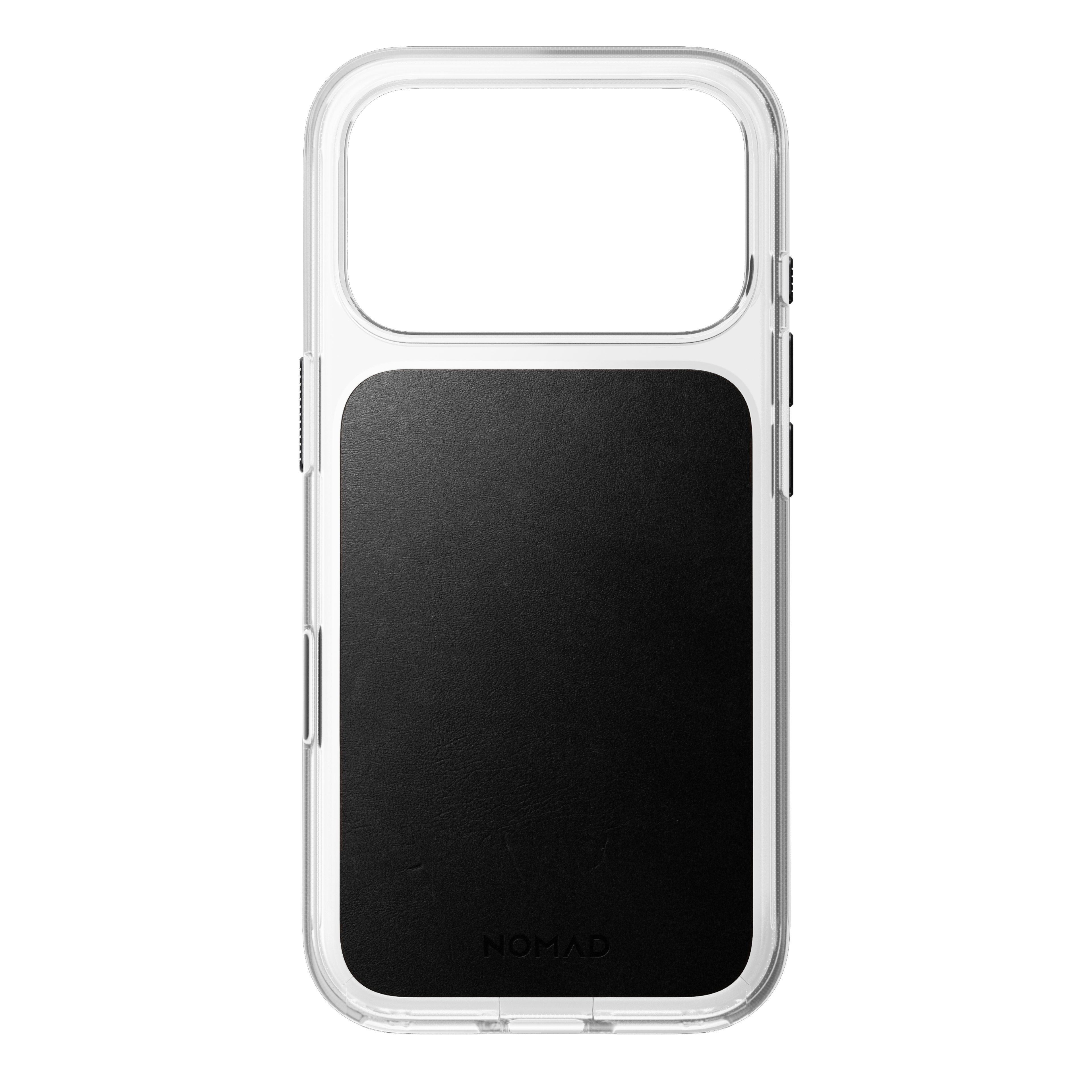 Clear + Leather Case for iPhone 18 Pro 6.3 in Black Horween - Nomad