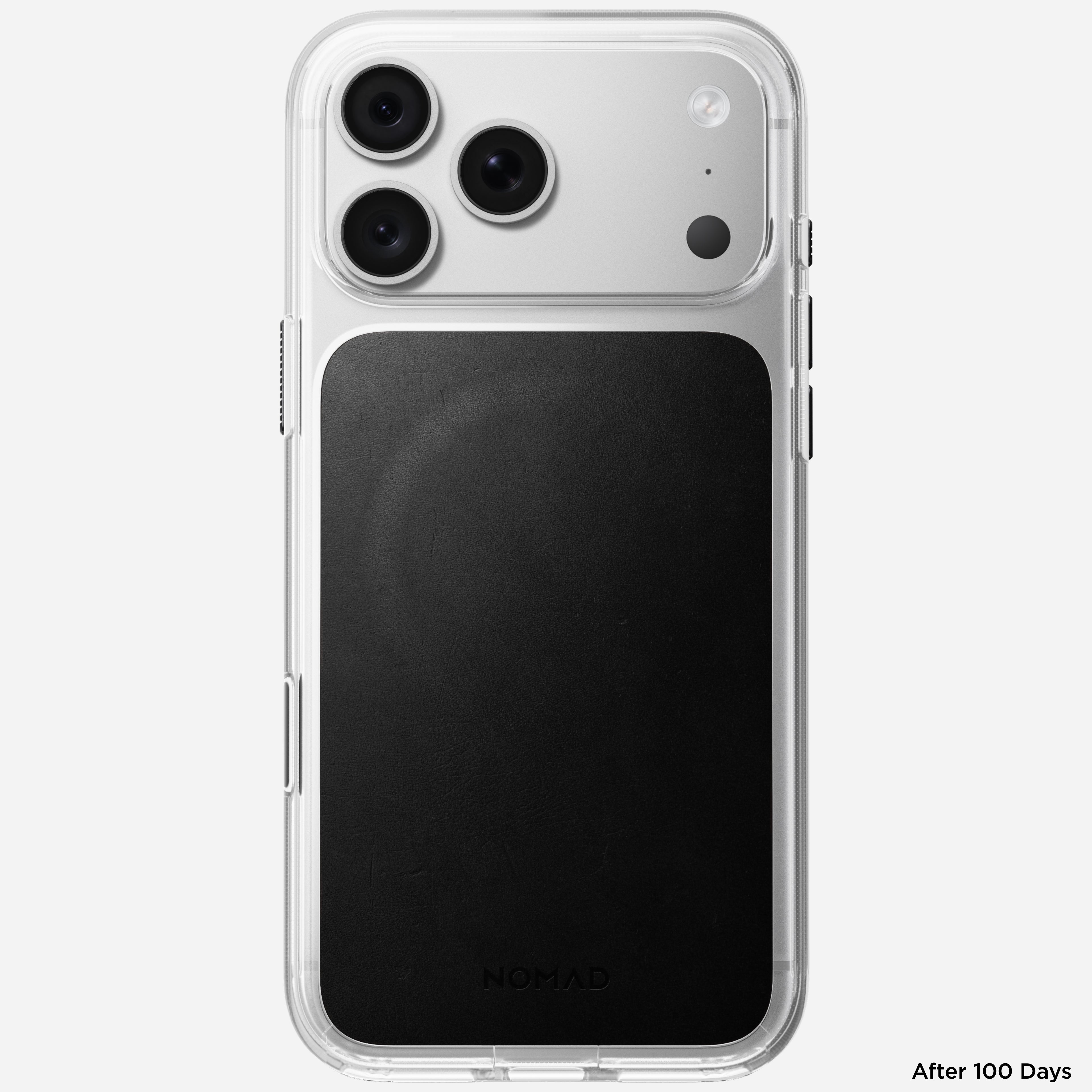 Clear + Leather Case for iPhone 18 Pro 6.3 in Black Horween - Nomad