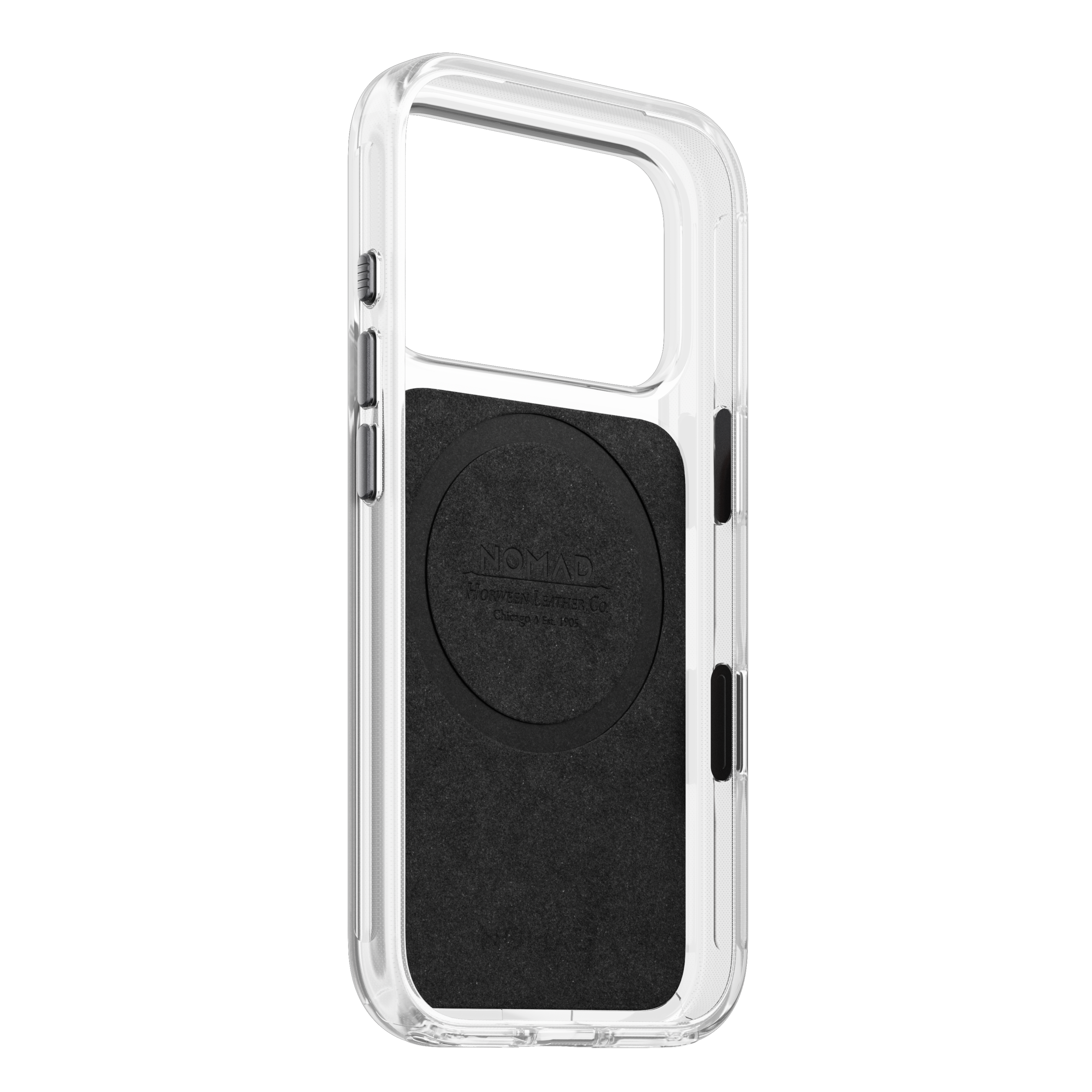 Clear + Leather Case for iPhone 18 Pro 6.3 in Black Horween - Nomad