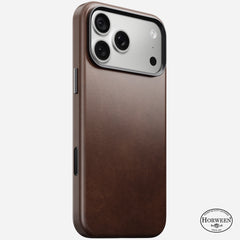 Traditional Horween Leather Case for iPhone 18 Pro Max 6.9 in Rustic Brown Horween - Nomad