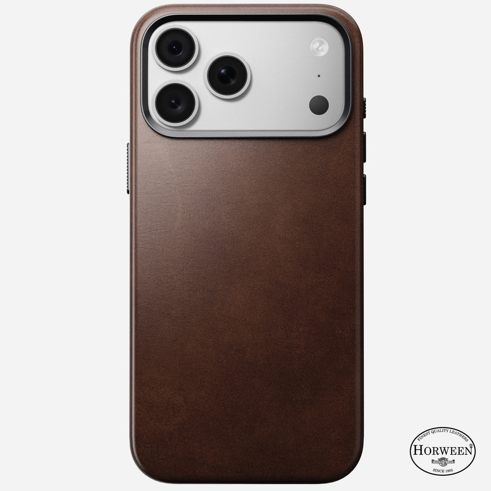Traditional Horween Leather Case for iPhone 18 Pro Max 6.9 in Rustic Brown Horween - Nomad