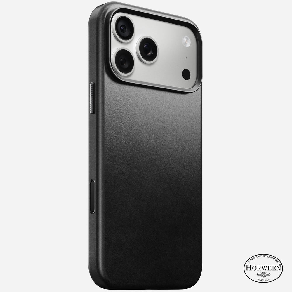 Traditional Horween Leather Case for iPhone 18 Pro Max 6.9 in Black Horween - Nomad