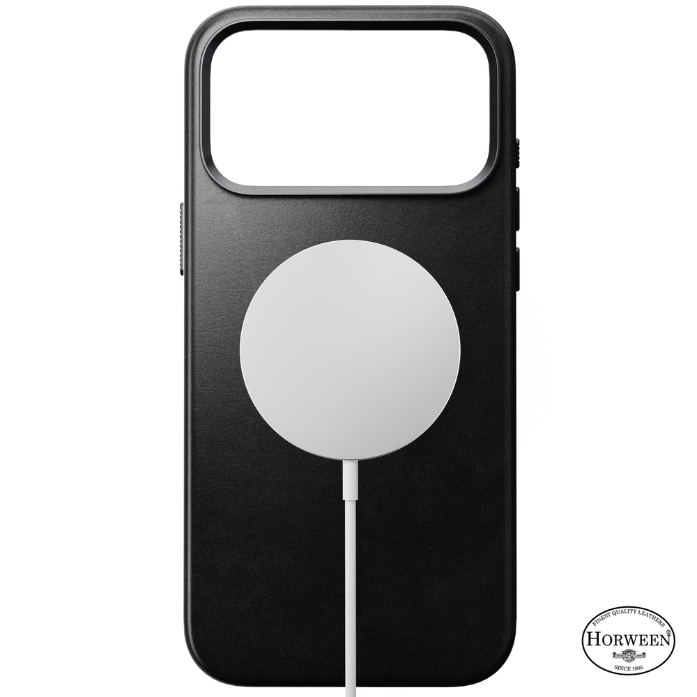 Traditional Horween Leather Case for iPhone 18 Pro Max 6.9 in Black Horween - Nomad