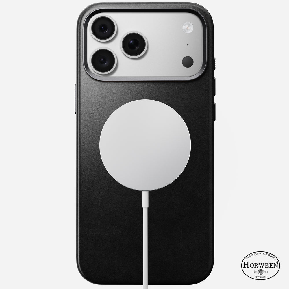 Traditional Horween Leather Case for iPhone 18 Pro Max 6.9 in Black Horween - Nomad