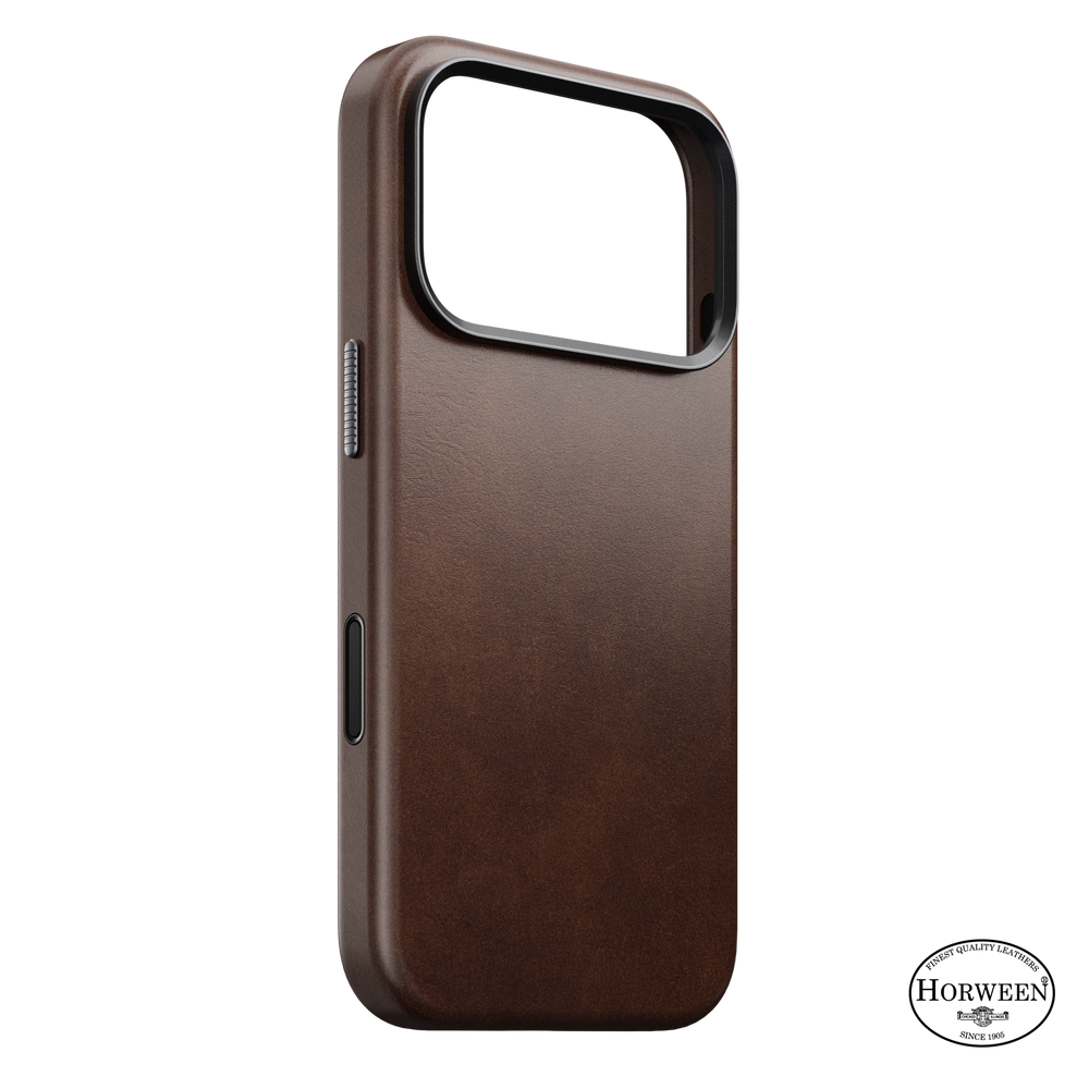 Traditional Horween Leather Case for iPhone 18 Pro 6.3 in Rustic Brown Horween - Nomad
