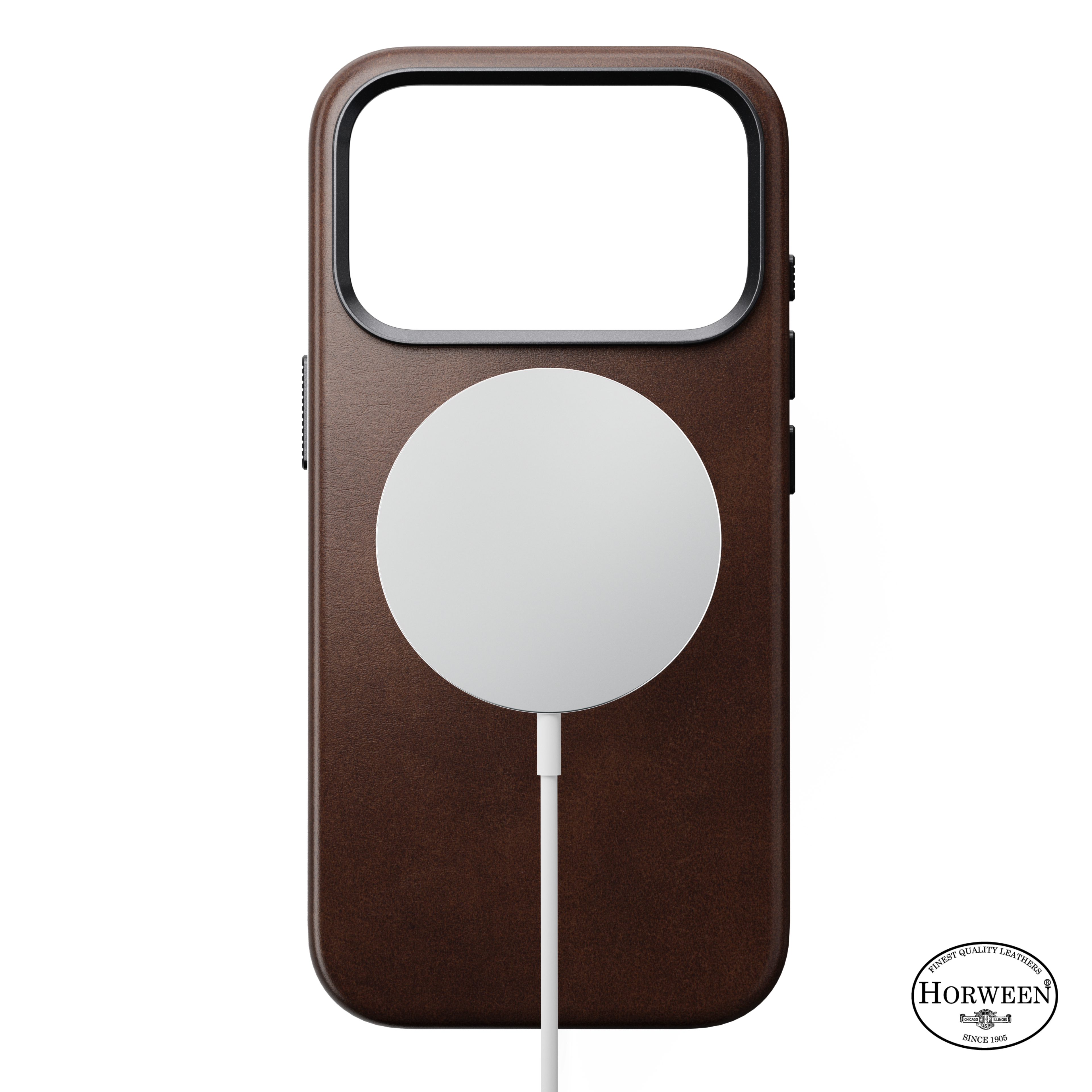 Traditional Horween Leather Case for iPhone 18 Pro 6.3 in Rustic Brown Horween - Nomad