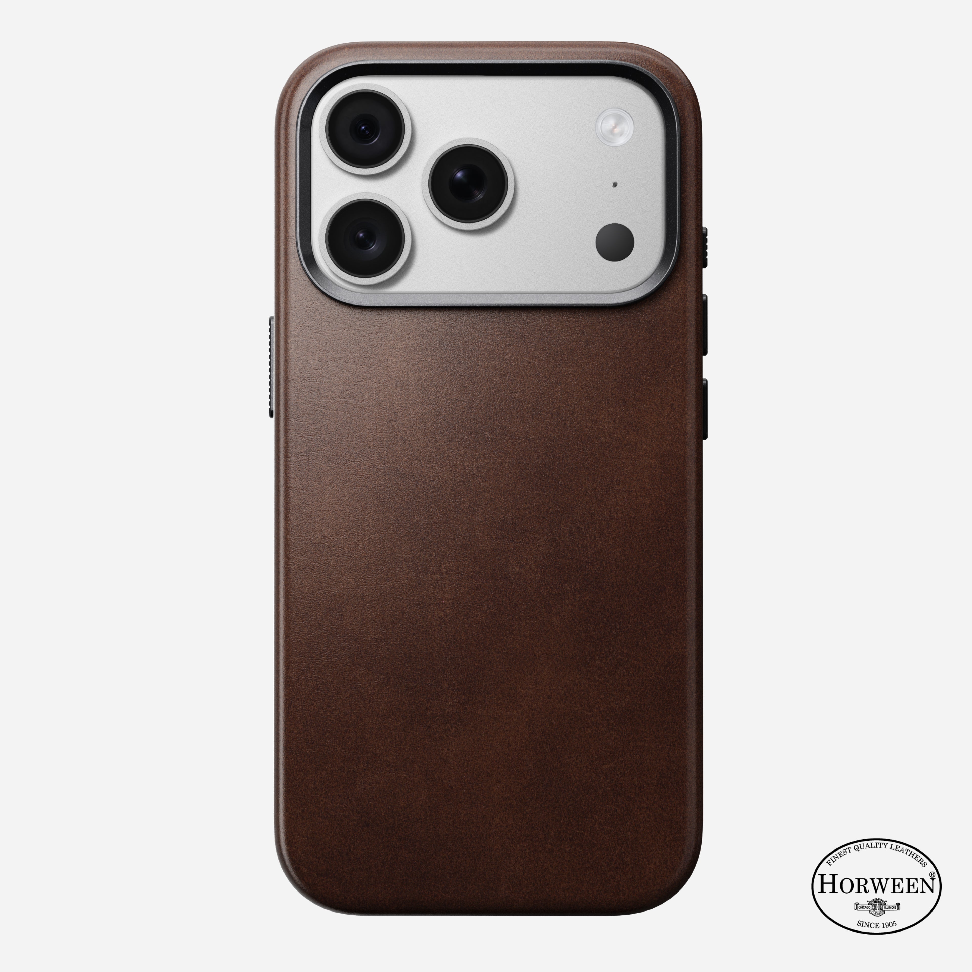 Traditional Horween Leather Case for iPhone 18 Pro 6.3 in Rustic Brown Horween - Nomad
