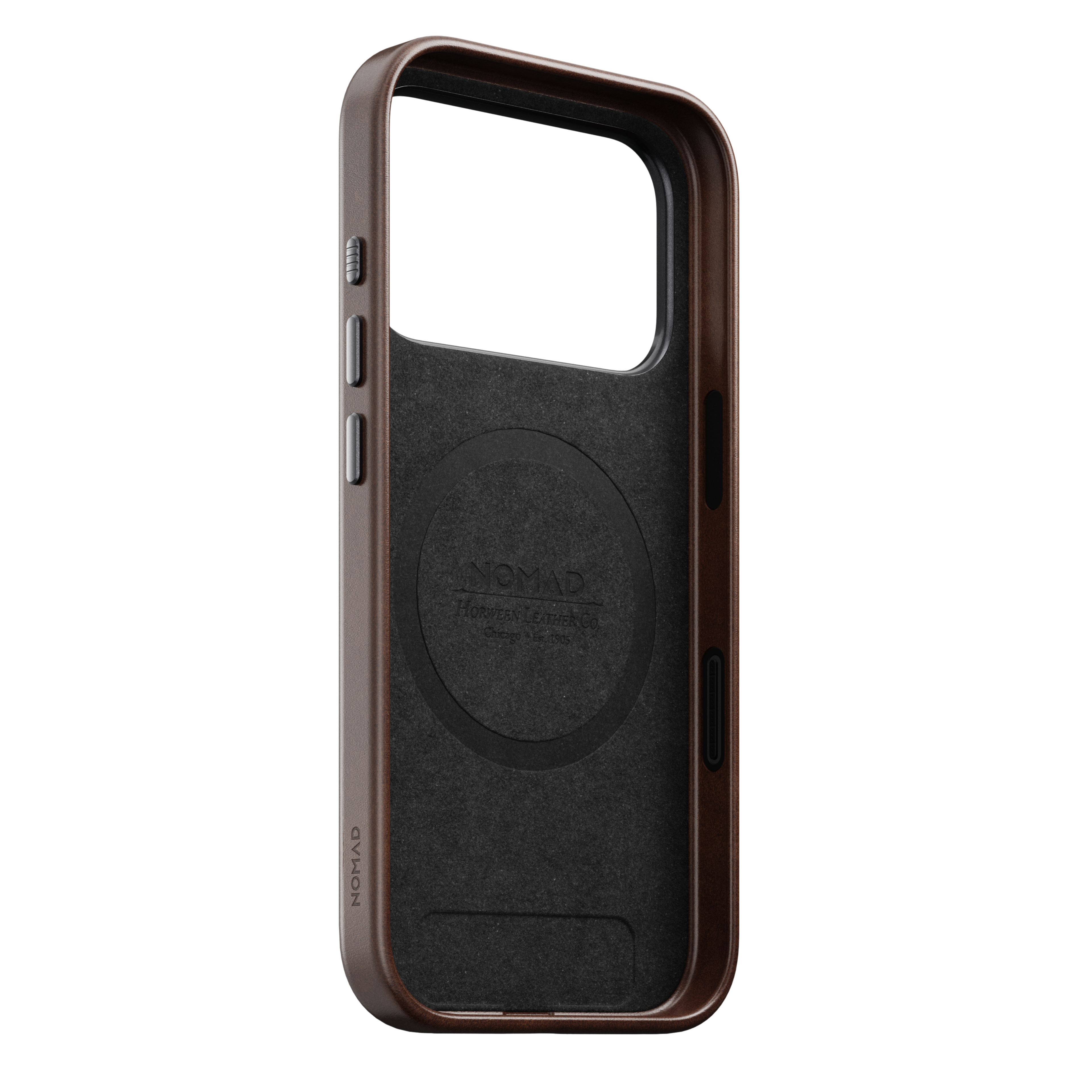 Traditional Horween Leather Case for iPhone 18 Pro 6.3 in Rustic Brown Horween - Nomad