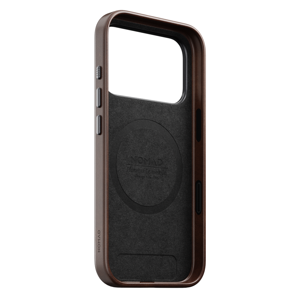 Traditional Horween Leather Case for iPhone 18 Pro 6.3 in Rustic Brown Horween - Nomad