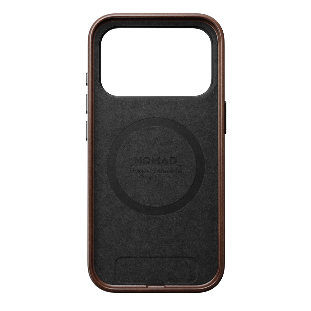 Traditional Horween Leather Case for iPhone 18 Pro 6.3 in Rustic Brown Horween - Nomad